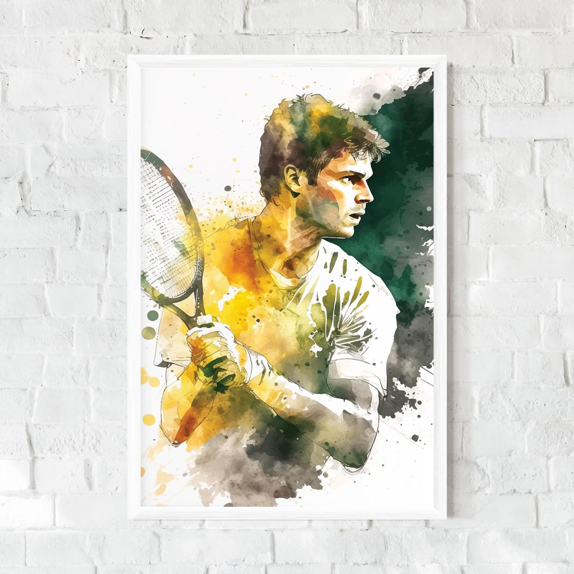 Poster Înrămat Player Watercolor mockup 0