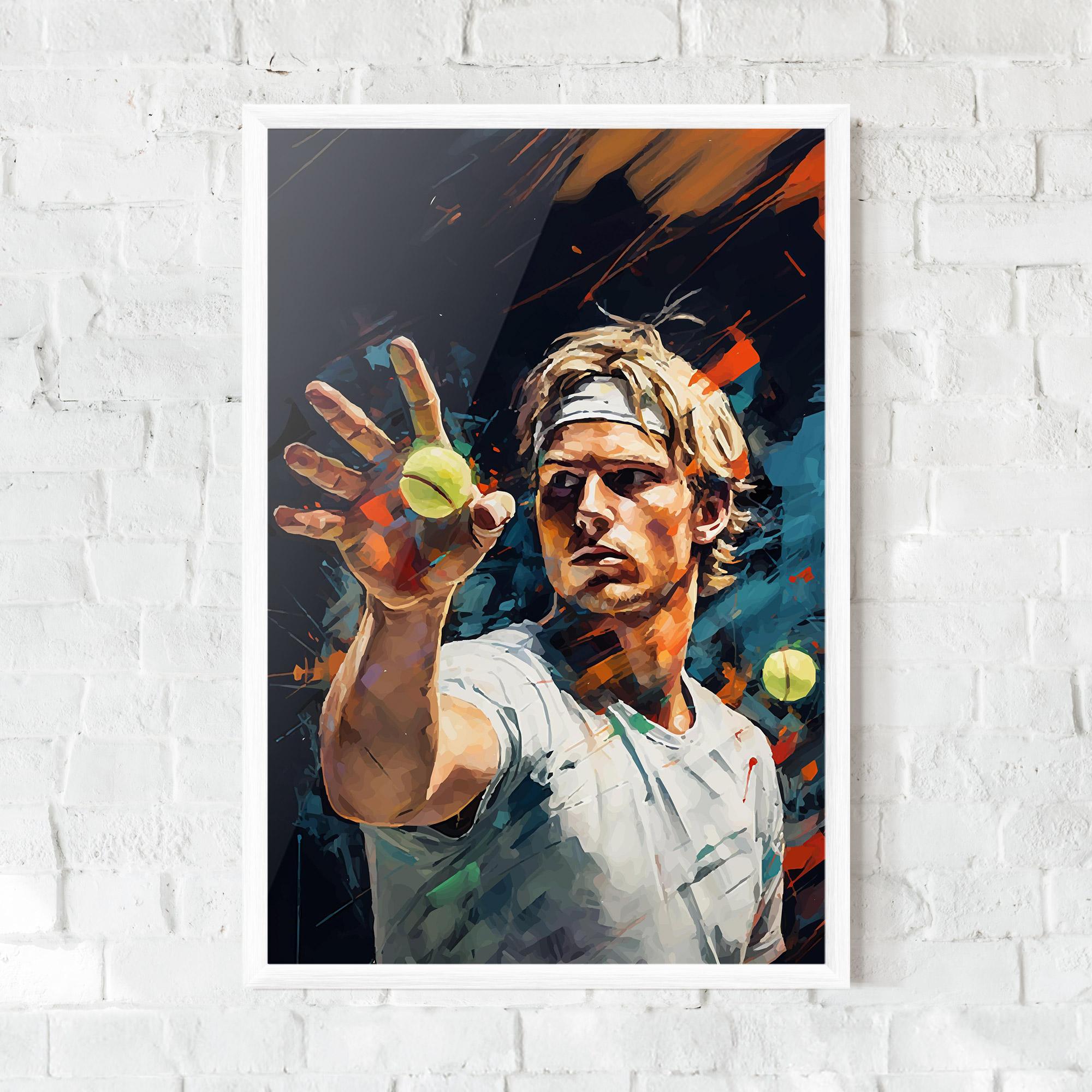 Poster Înrămat Tennis Player Art mockup 0