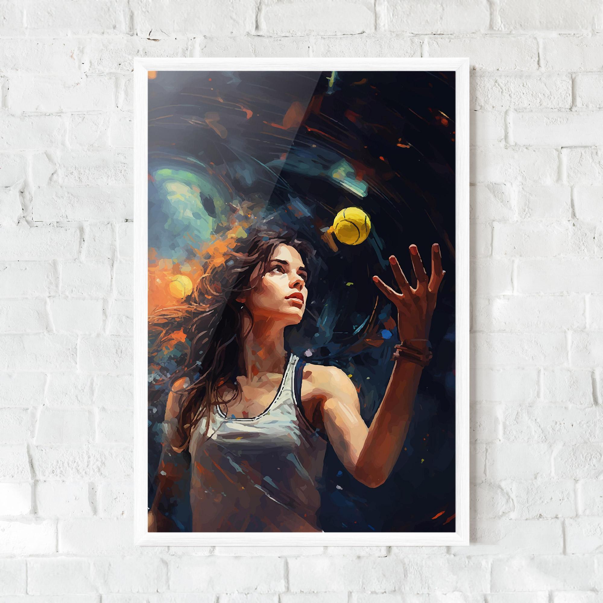 Poster Înrămat Tennis Pretty Girl mockup 0