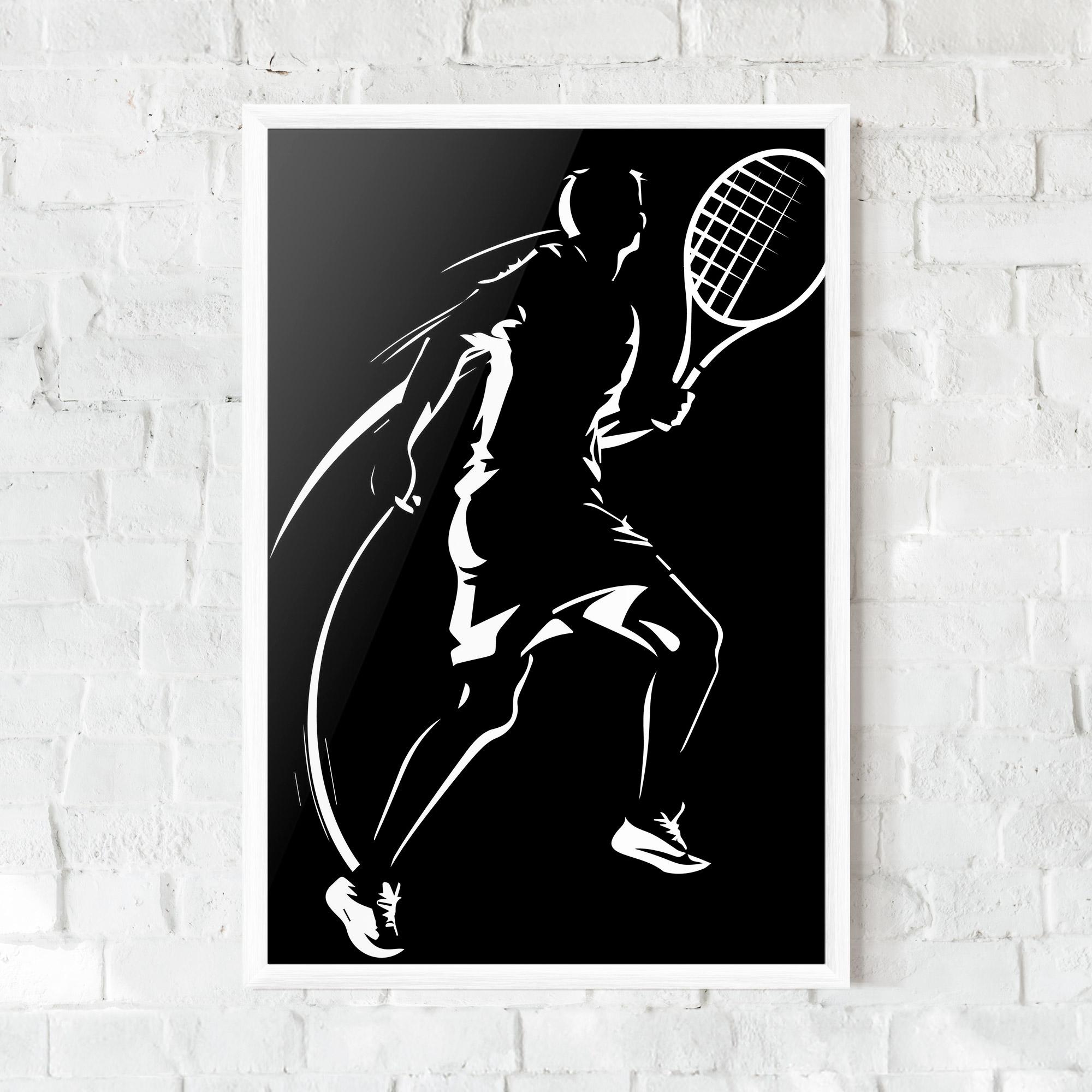 Poster Înrămat White Line Tennis mockup 0