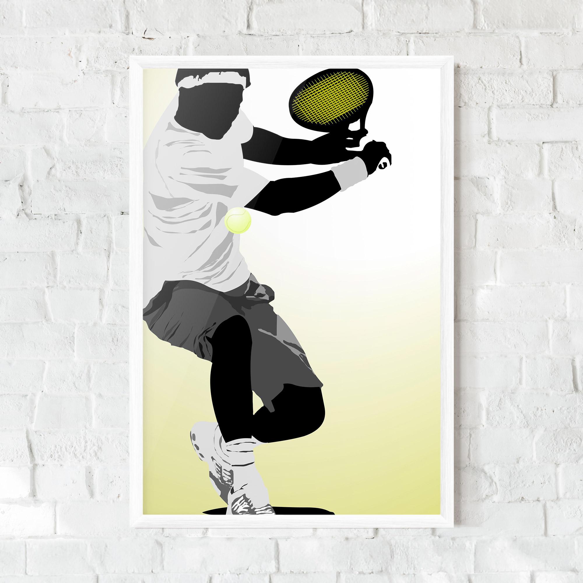 Poster Înrămat Yellow Light Tennis mockup 0