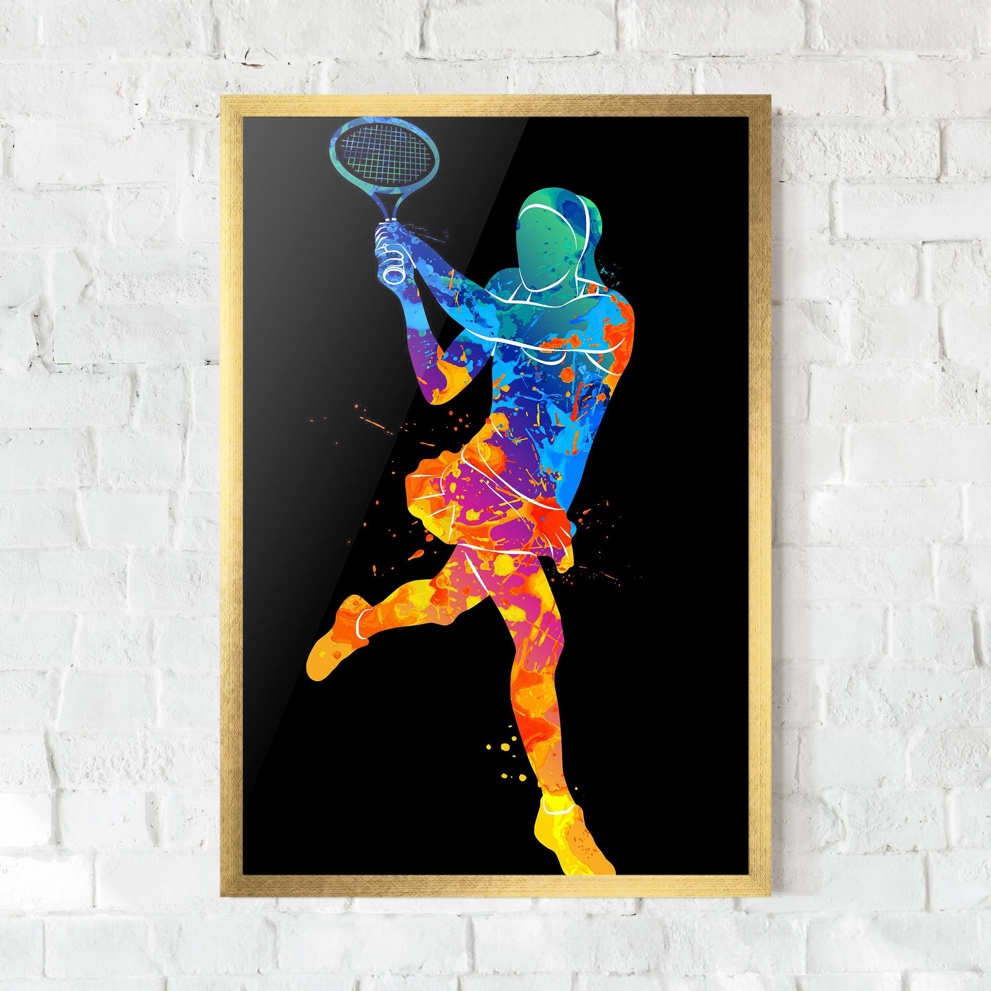 Poster Înrămat Blue Orange Tennis mockup 0