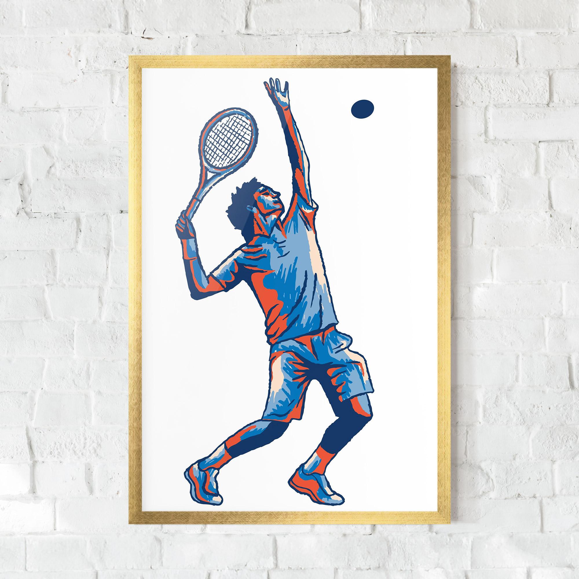 Poster Înrămat Blue Red Tennis mockup 0