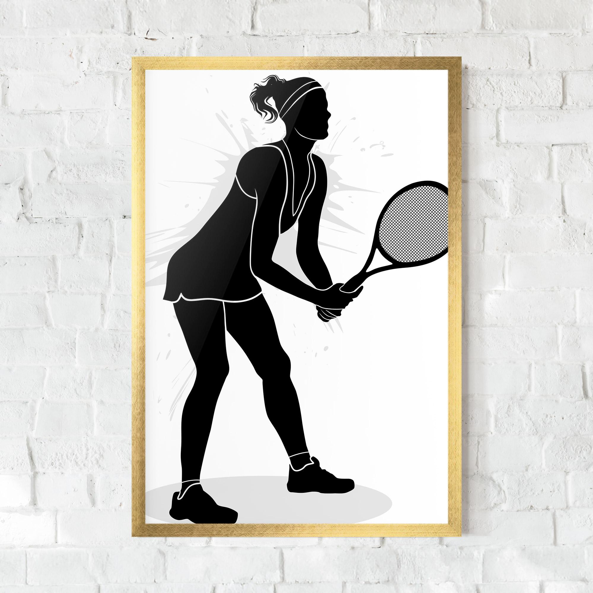 Poster Înrămat Female Tennis Player mockup 0