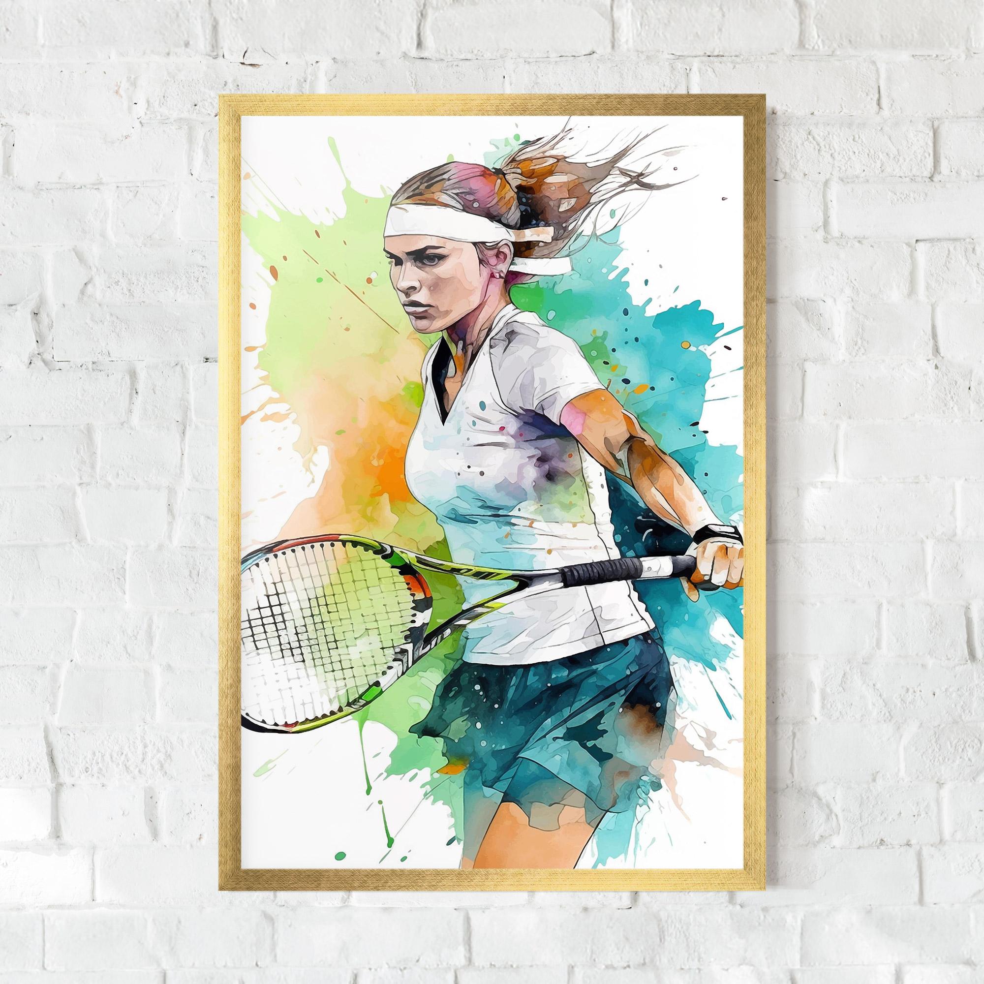 Poster Înrămat Green Blue Tennis mockup 0