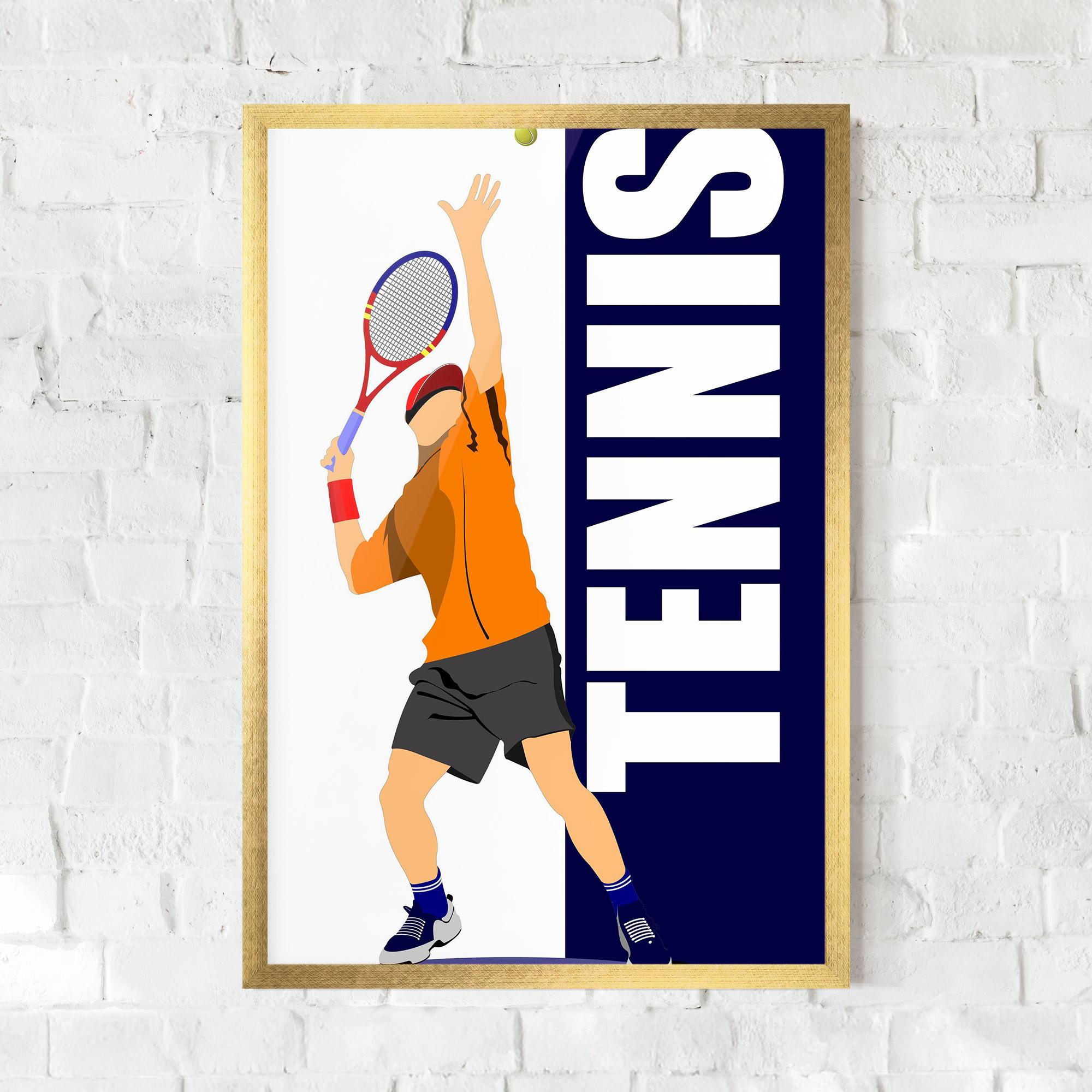 Poster Înrămat Orange Tennis Player mockup 0