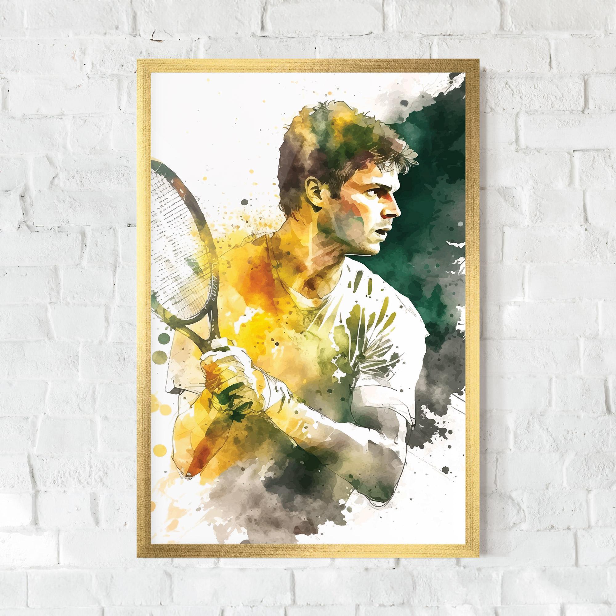 Poster Înrămat Player Watercolor mockup 0