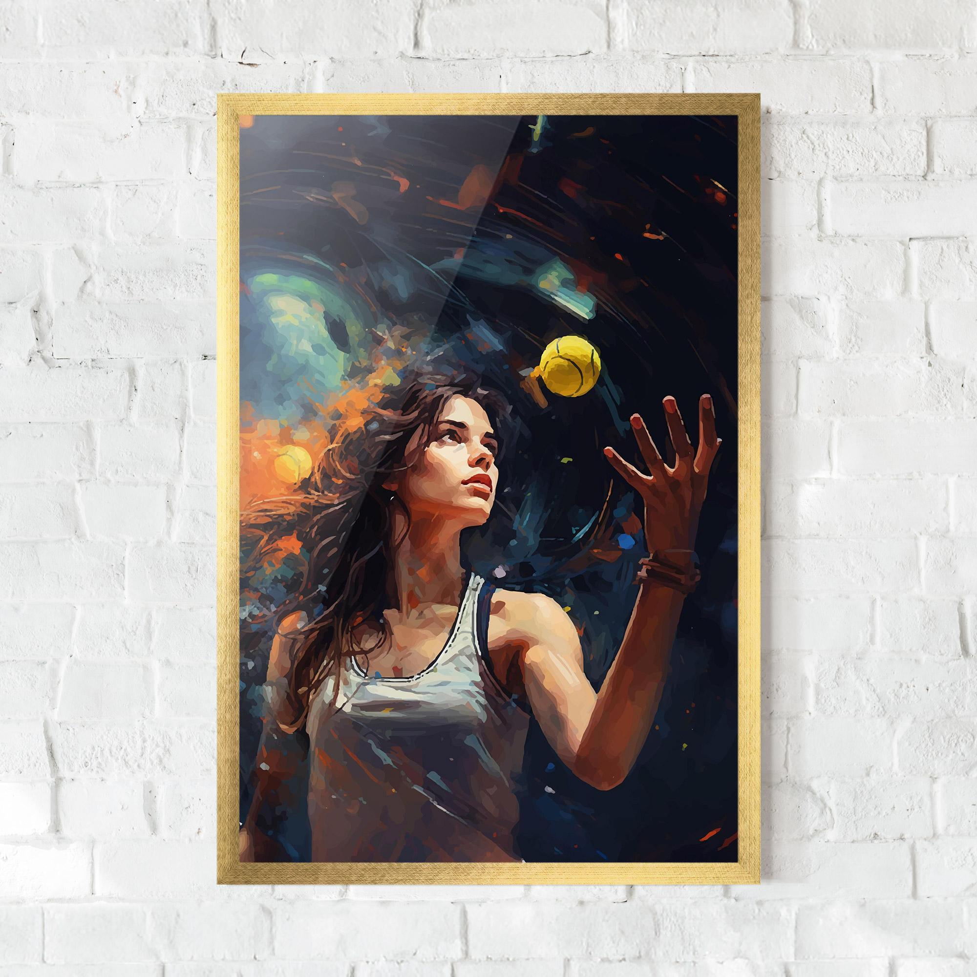 Poster Înrămat Tennis Pretty Girl mockup 0
