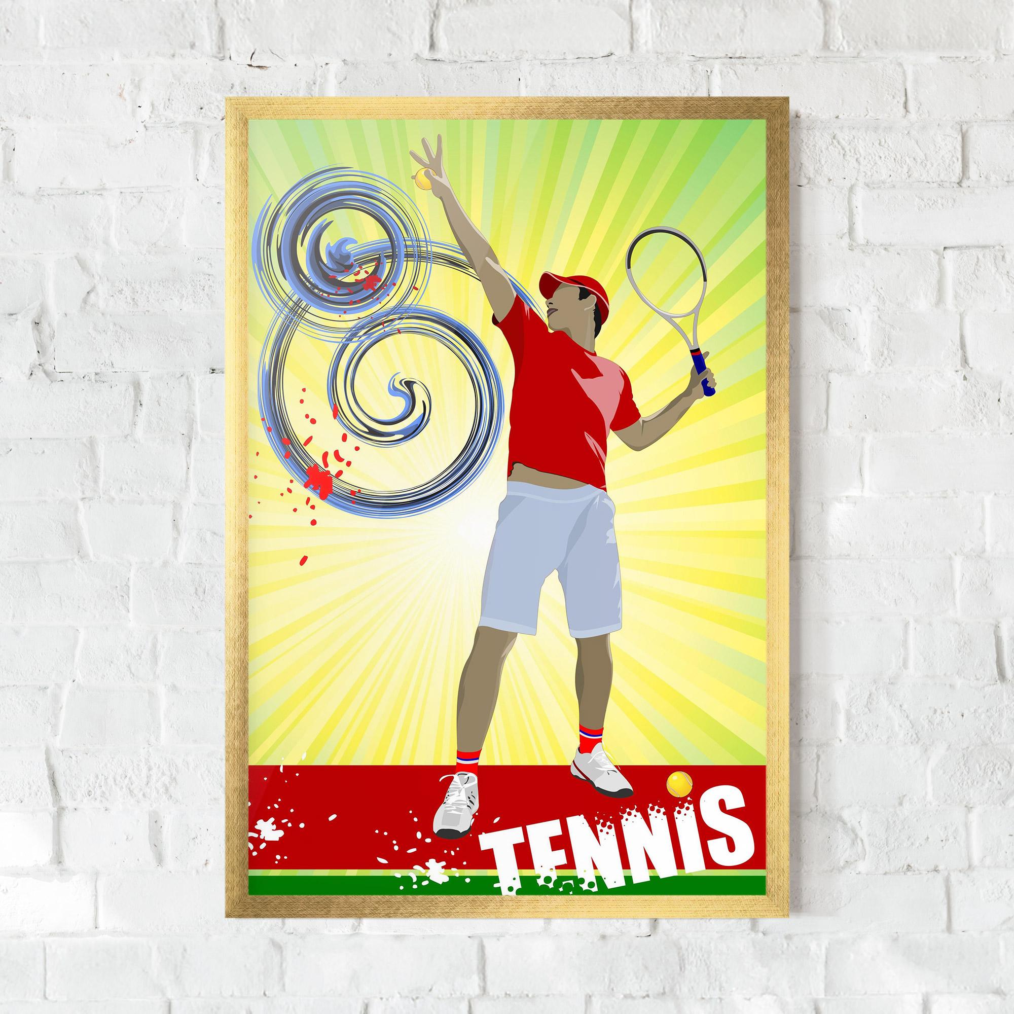 Poster Înrămat Tennis Spiral mockup 0