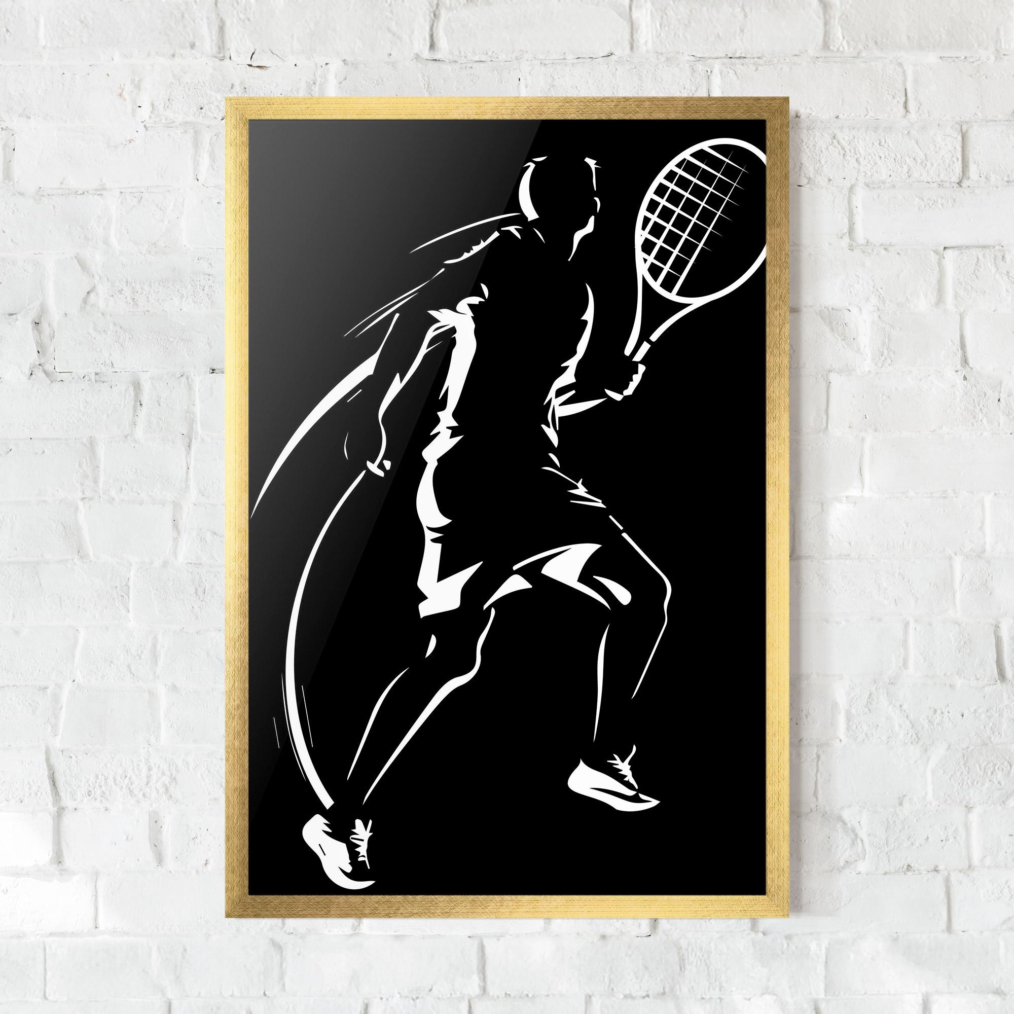 Poster Înrămat White Line Tennis mockup 0