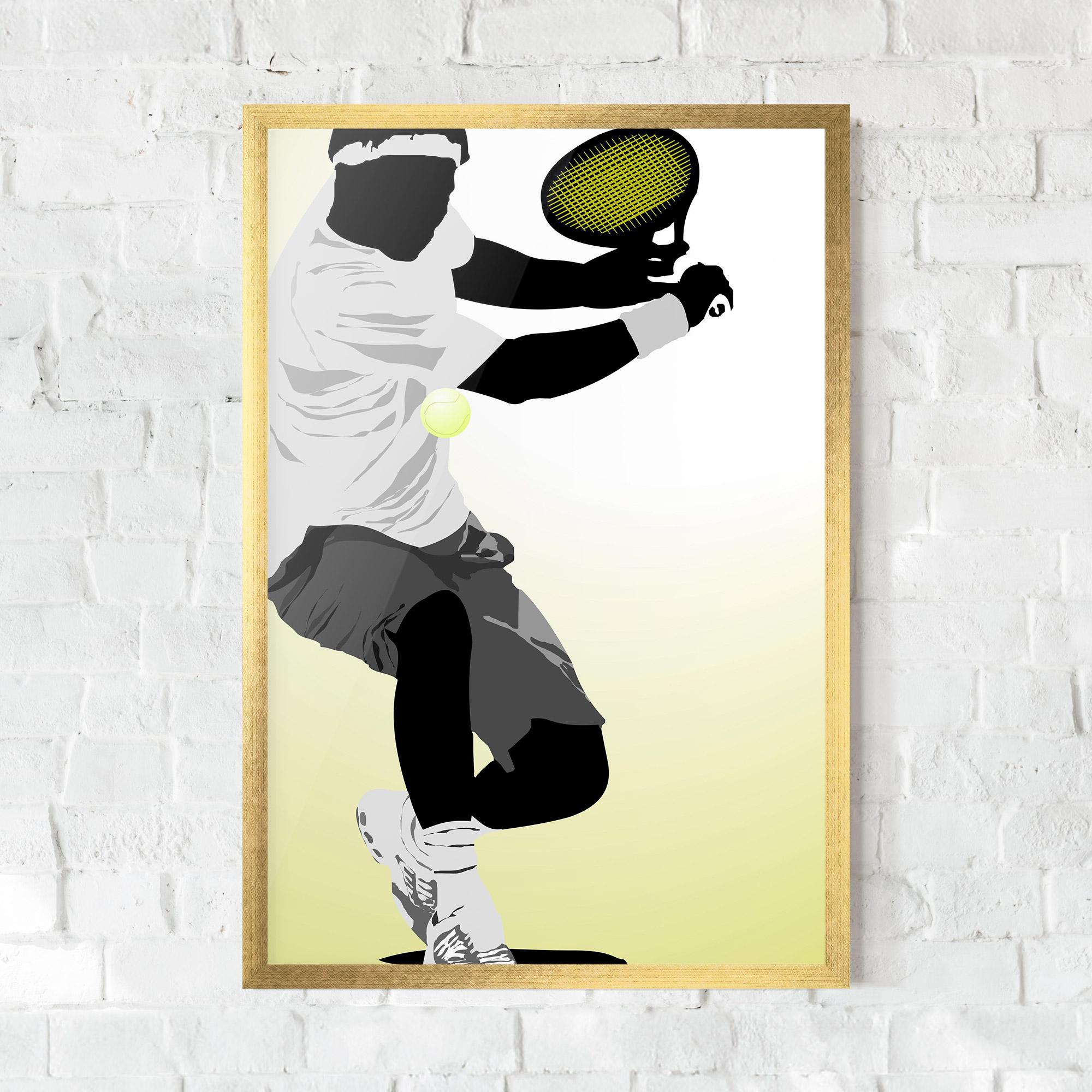 Poster Înrămat Yellow Light Tennis mockup 0