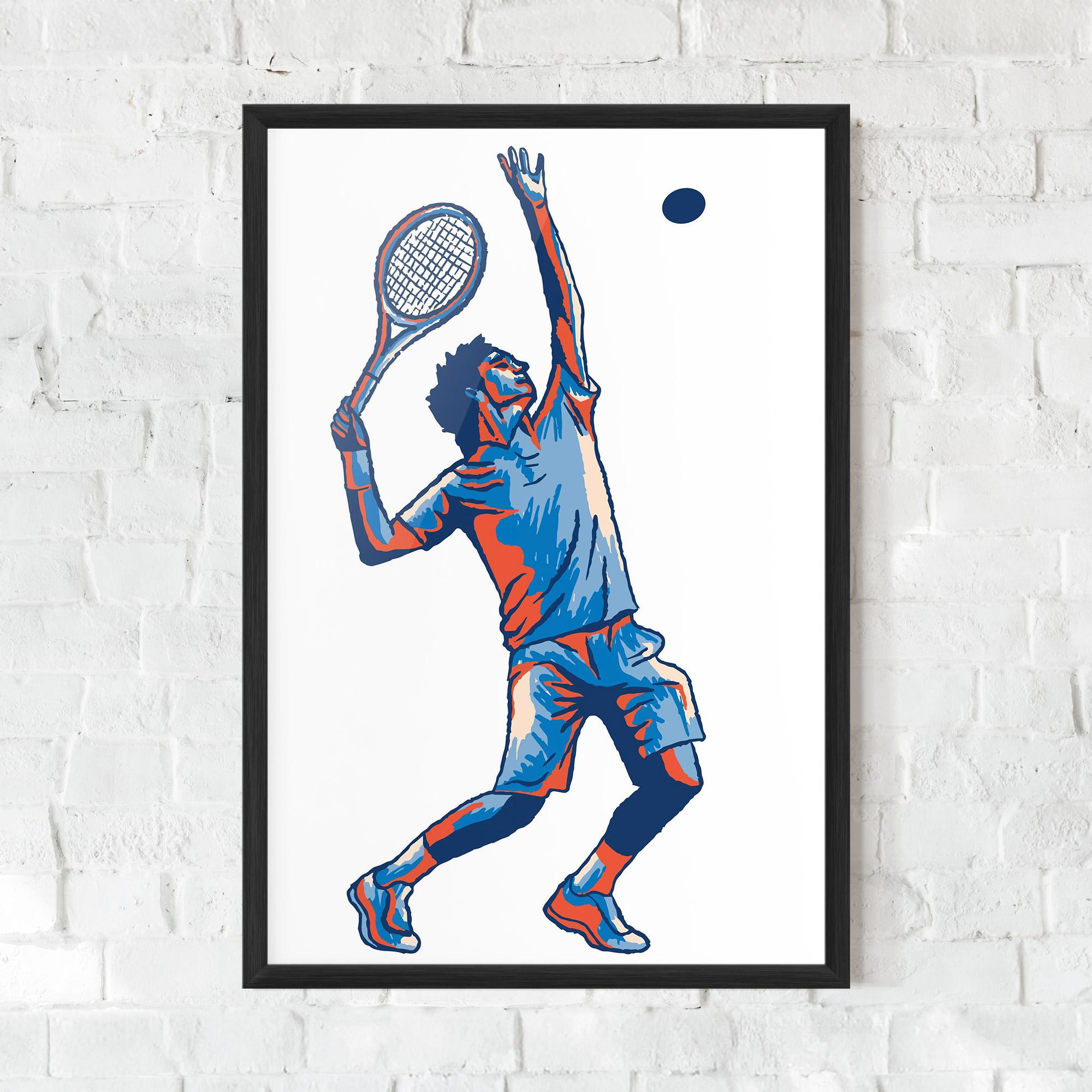Poster Înrămat Blue Red Tennis mockup 0