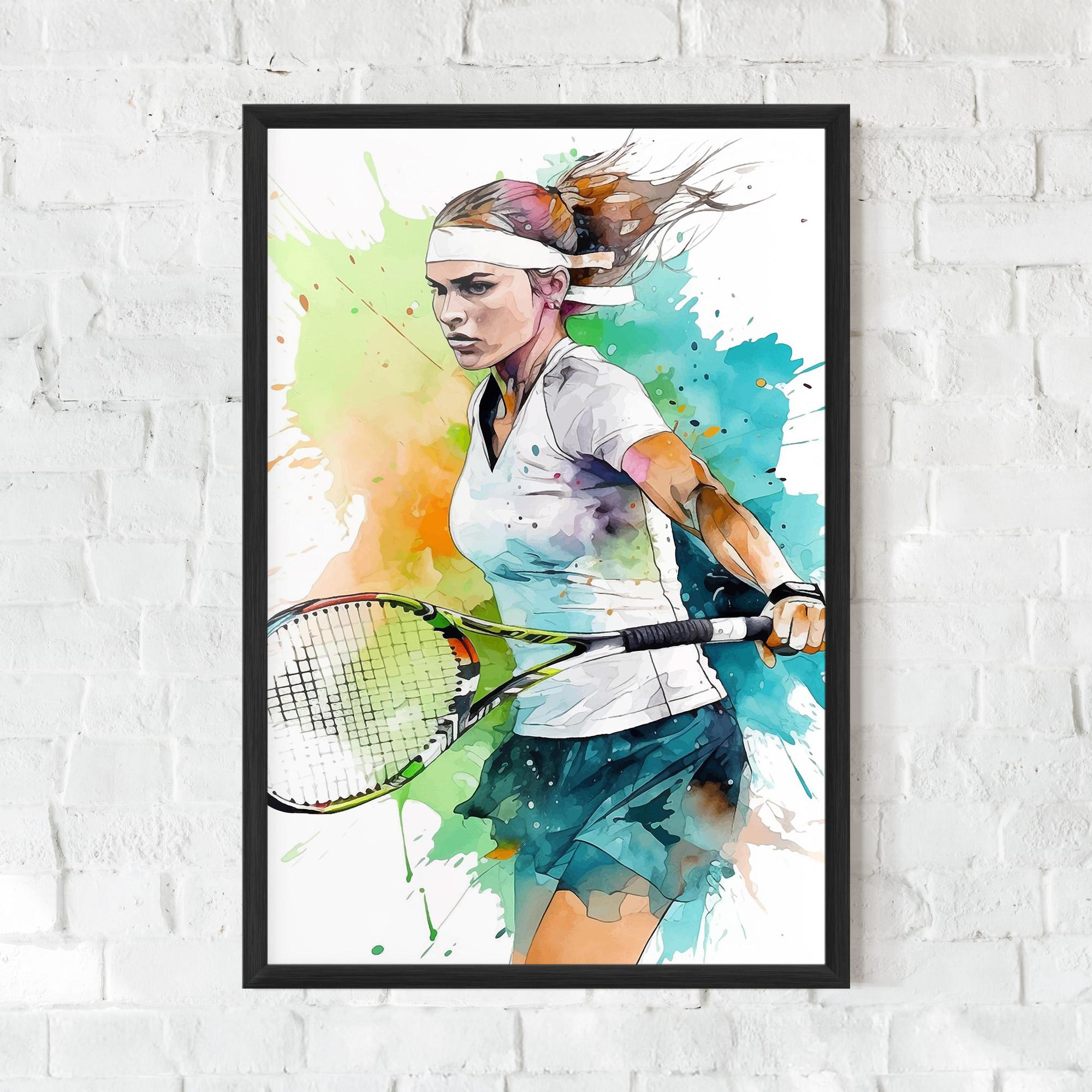 Poster Înrămat Green Blue Tennis mockup 0