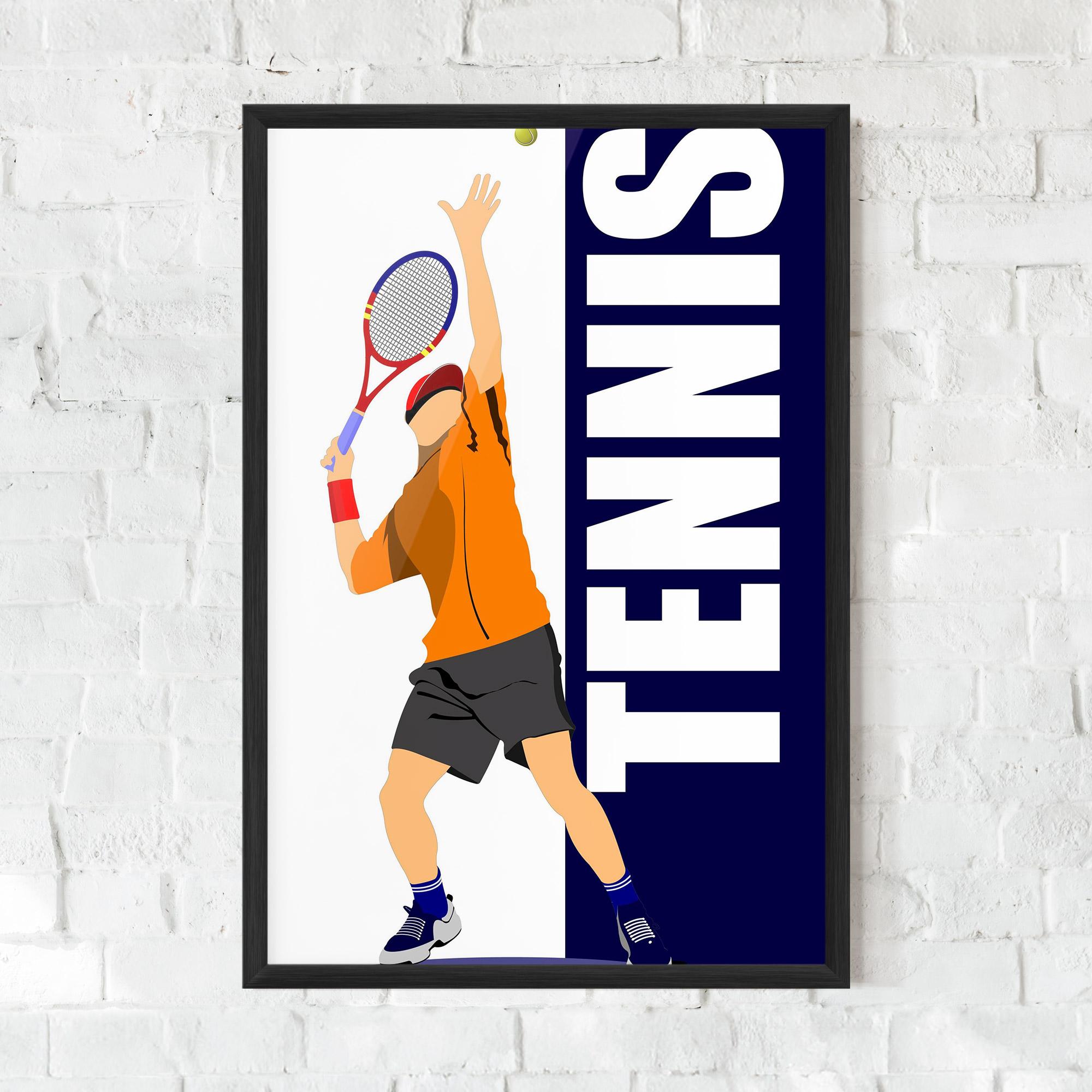 Poster Înrămat Orange Tennis Player mockup 0