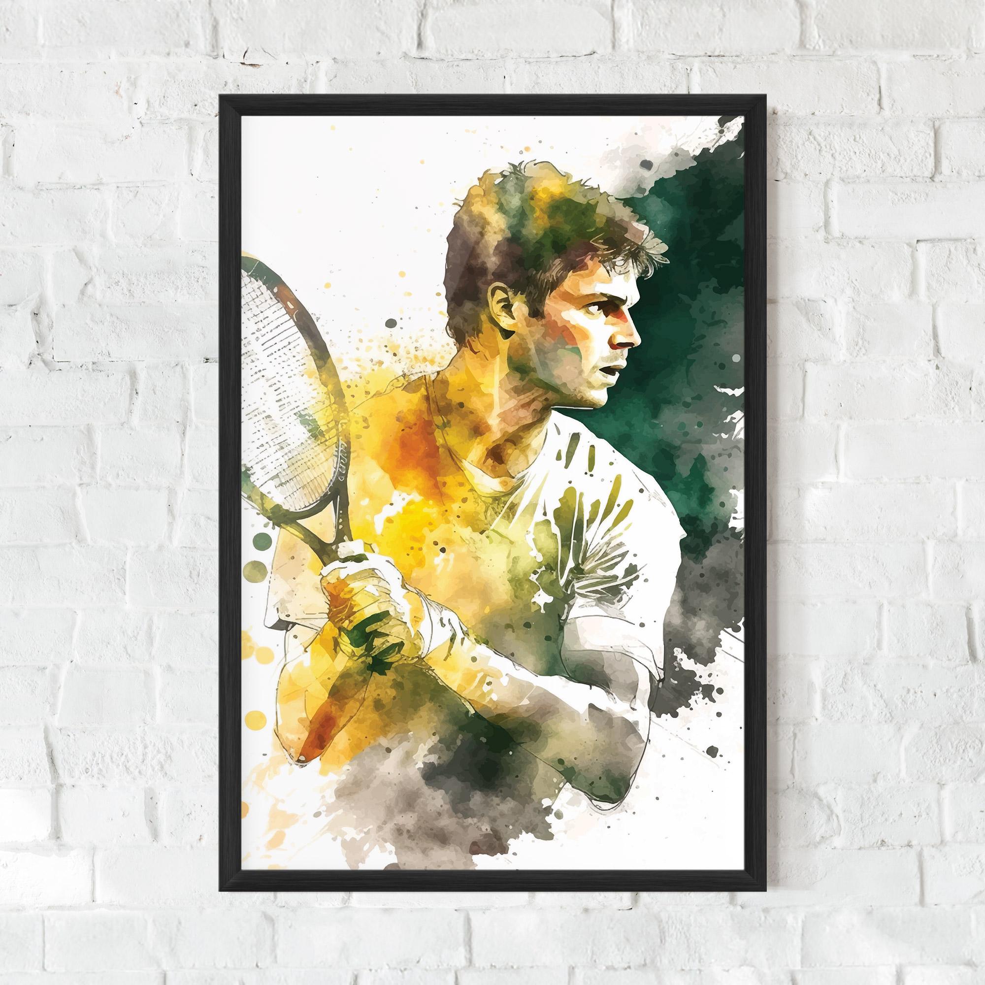Poster Înrămat Player Watercolor mockup 0