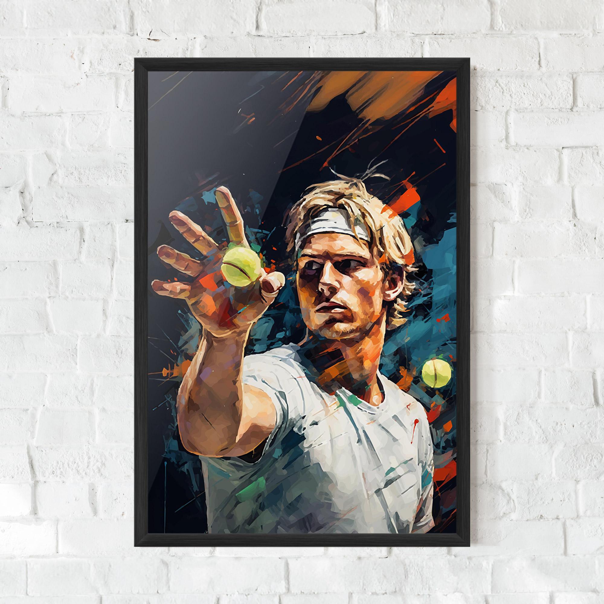 Poster Înrămat Tennis Player Art mockup 0