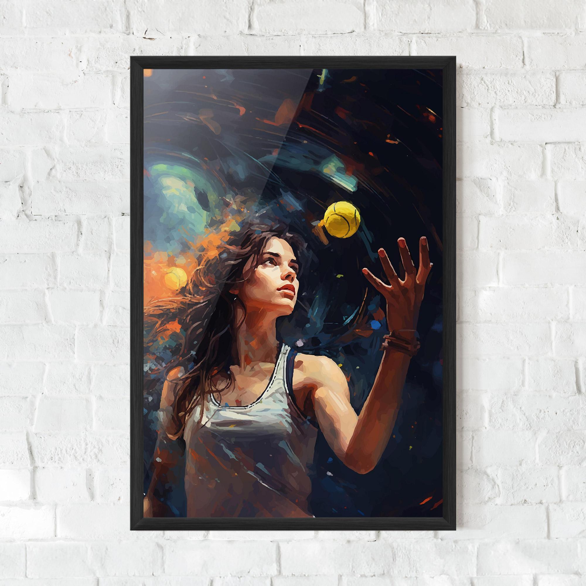 Poster Înrămat Tennis Pretty Girl mockup 0