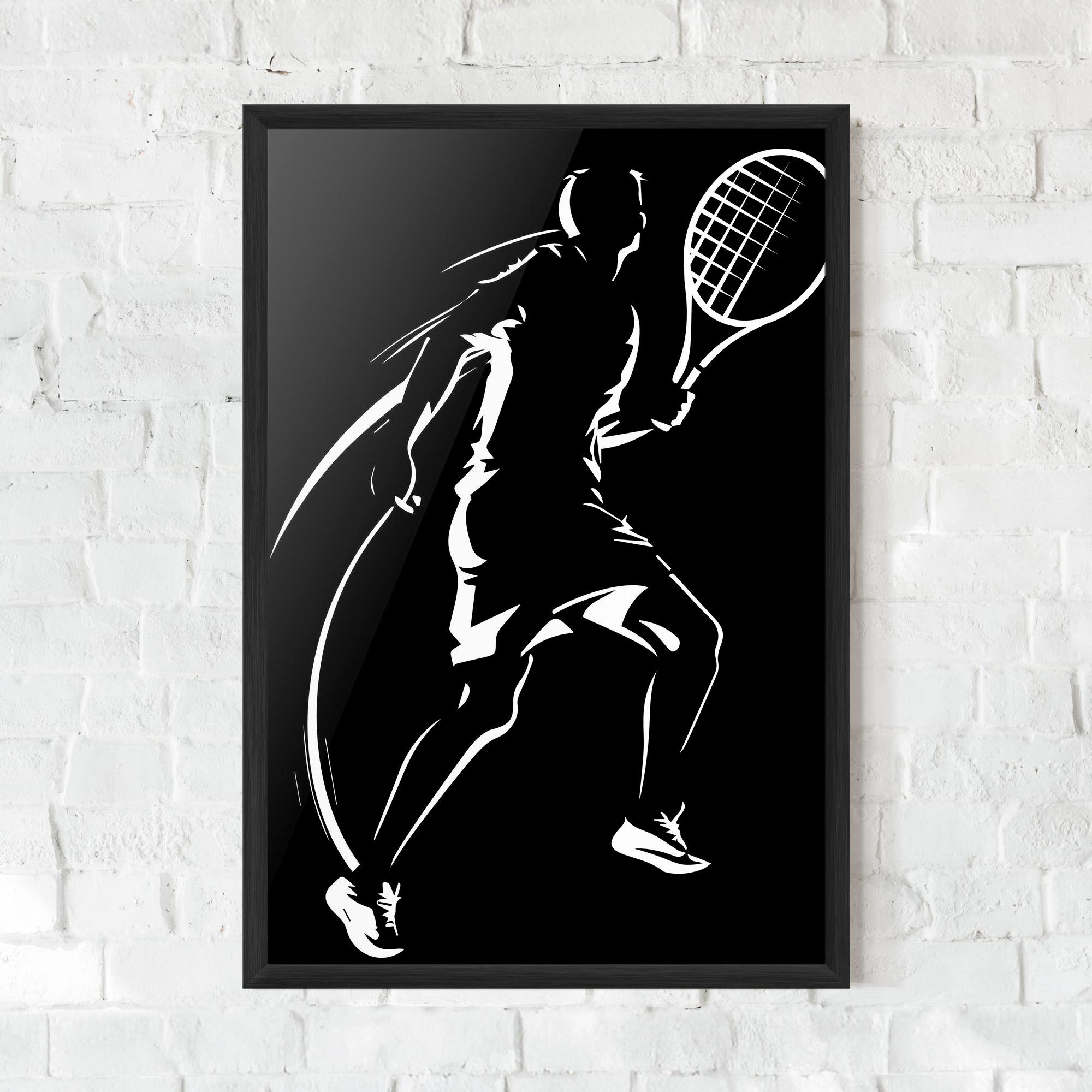 Poster Înrămat White Line Tennis mockup 0