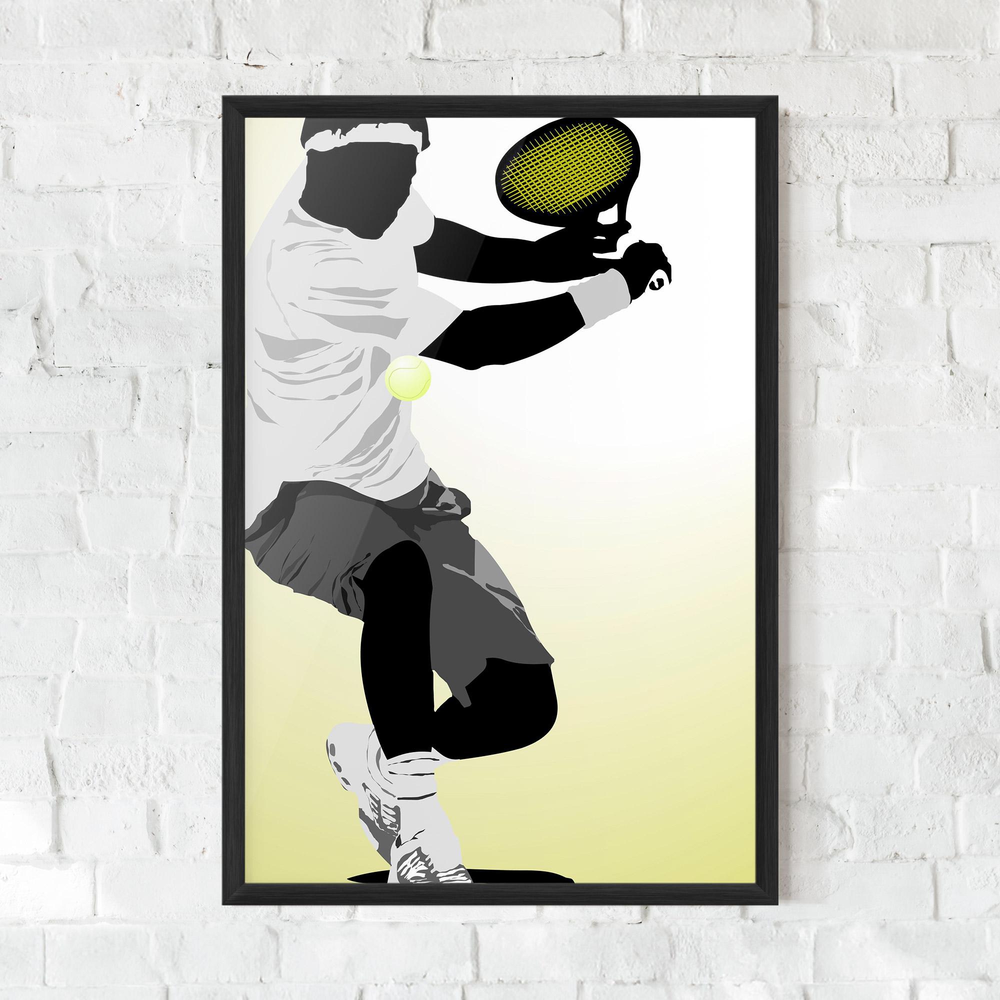 Poster Înrămat Yellow Light Tennis mockup 0