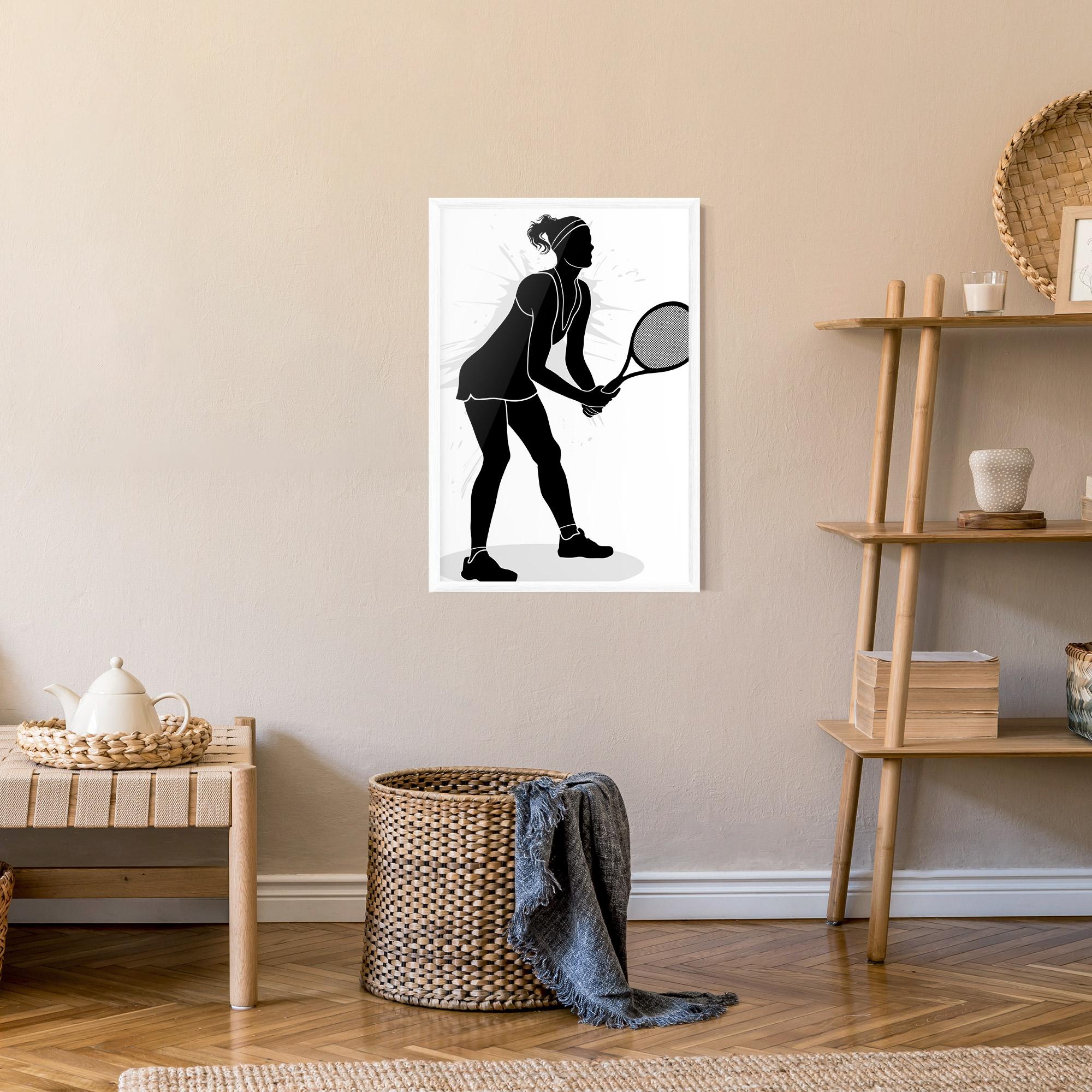 Poster Înrămat Female Tennis Player mockup 9