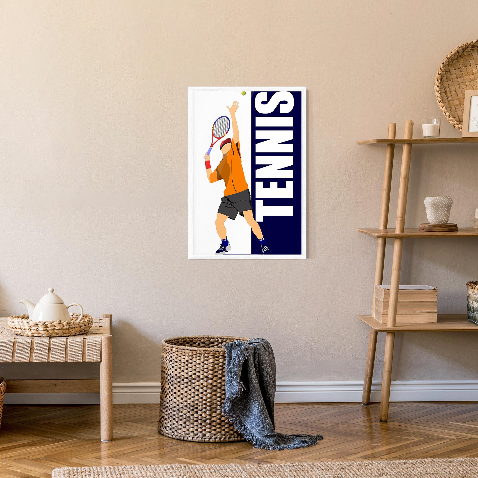 Poster Înrămat Orange Tennis Player mockup 9