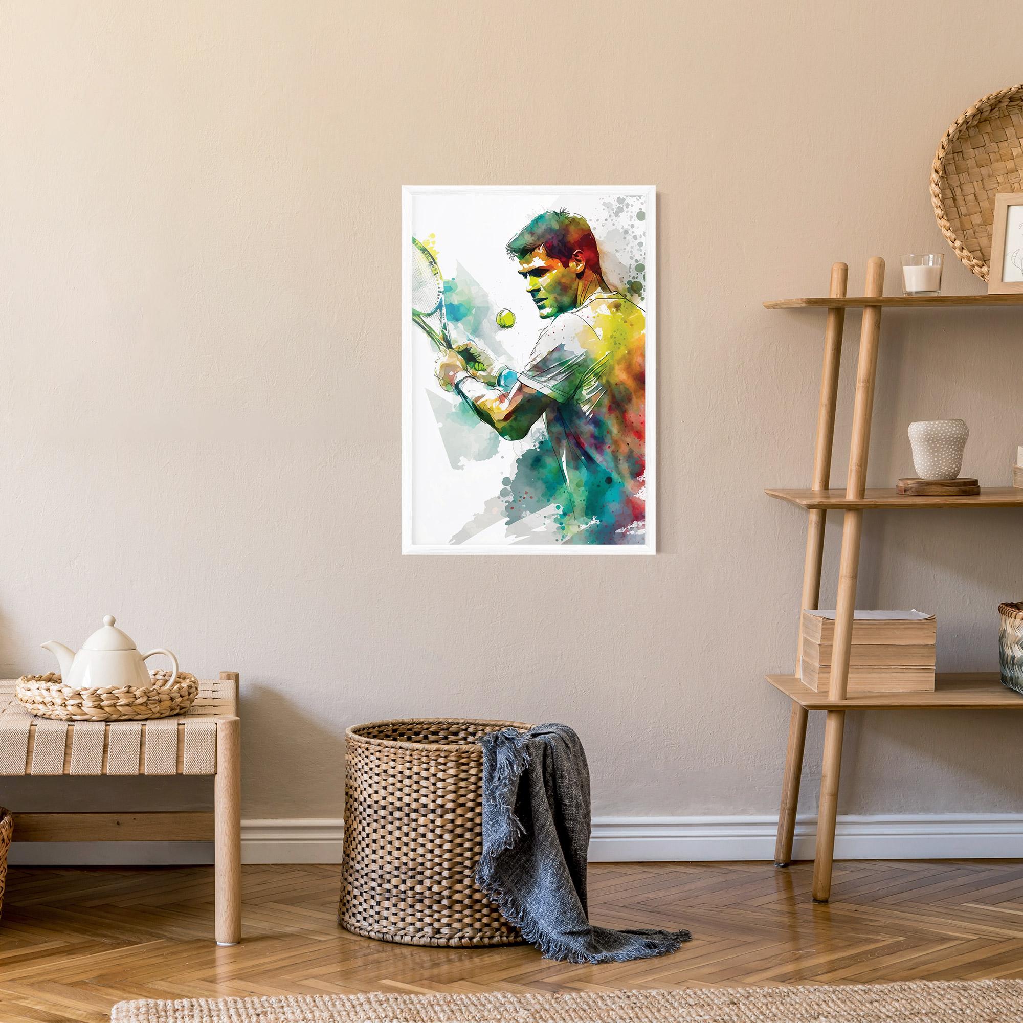 Poster Înrămat Tenis Watercolor mockup 9