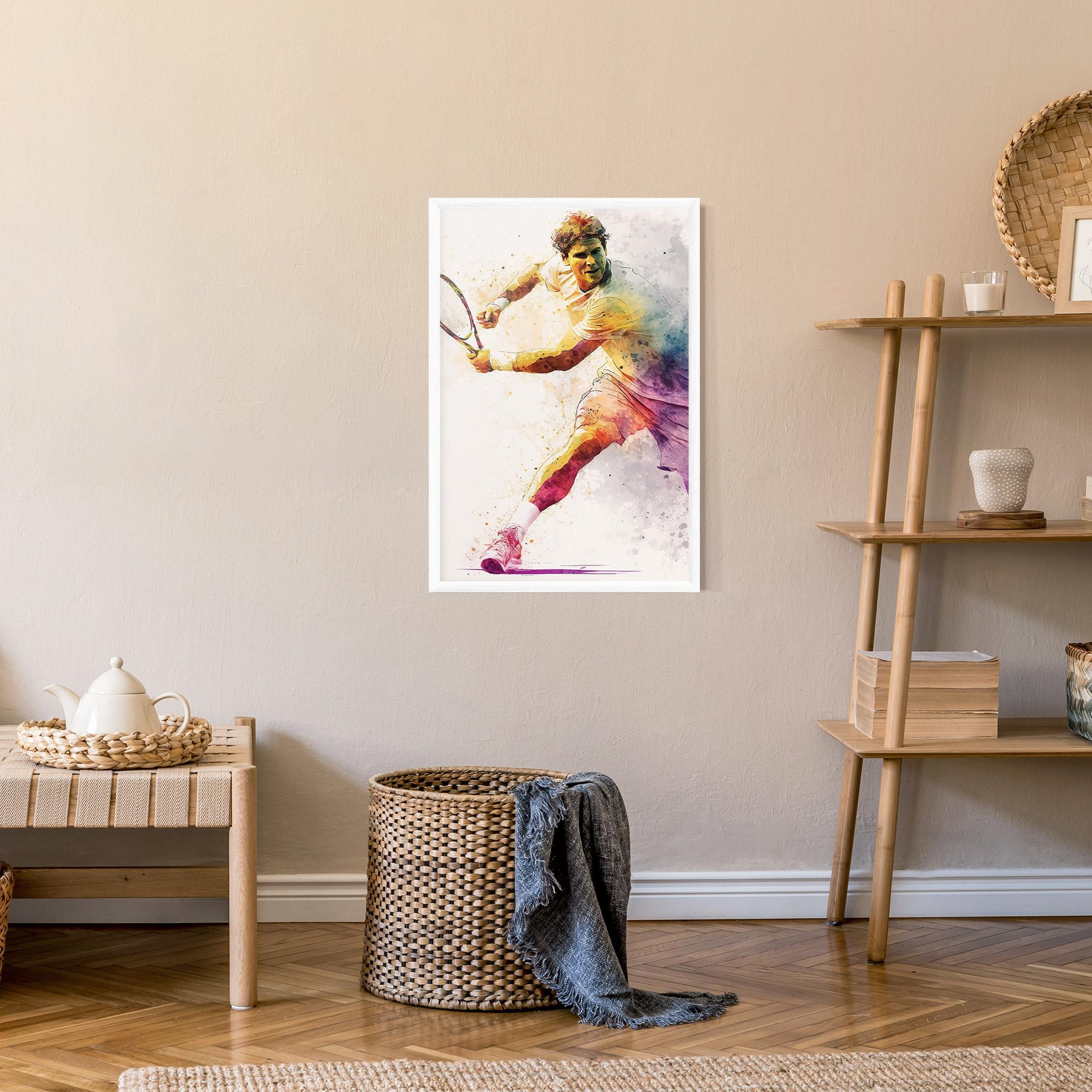Poster Înrămat Watercolor Tennis mockup 9