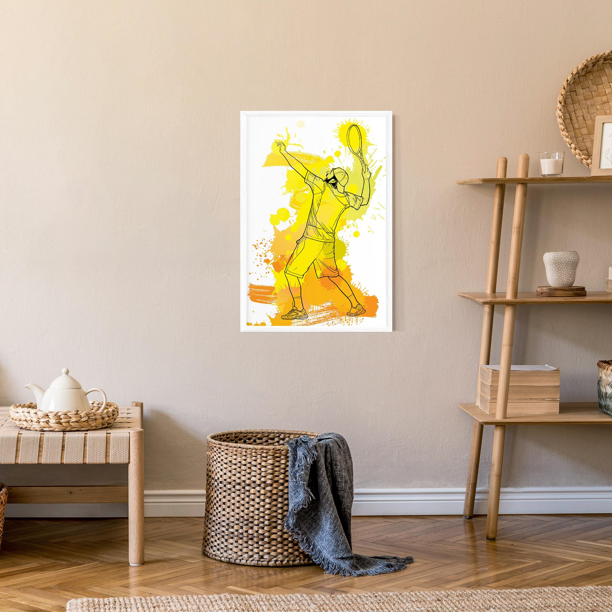 Poster Înrămat Yellow Art Tennis mockup 9