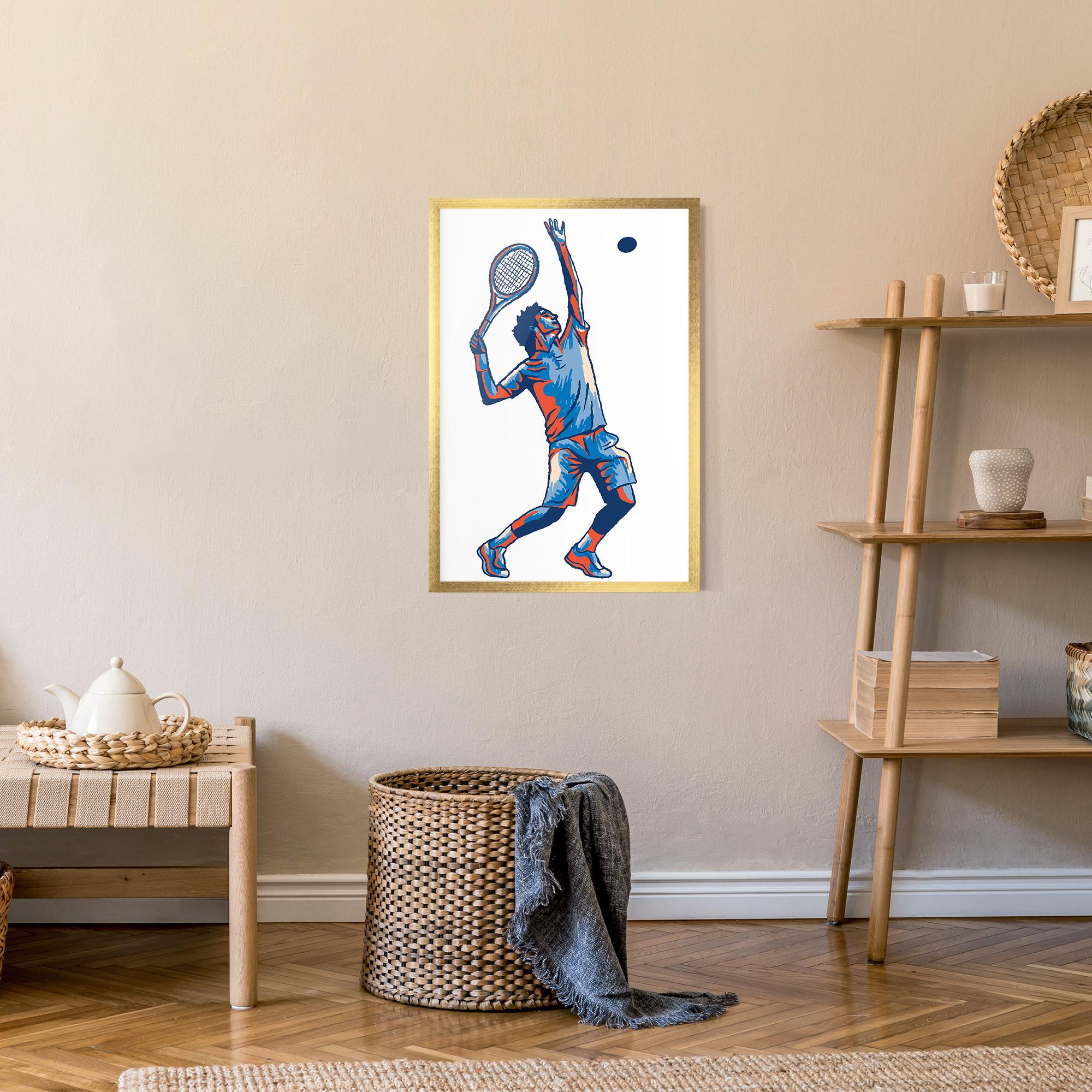 Poster Înrămat Blue Red Tennis mockup 9