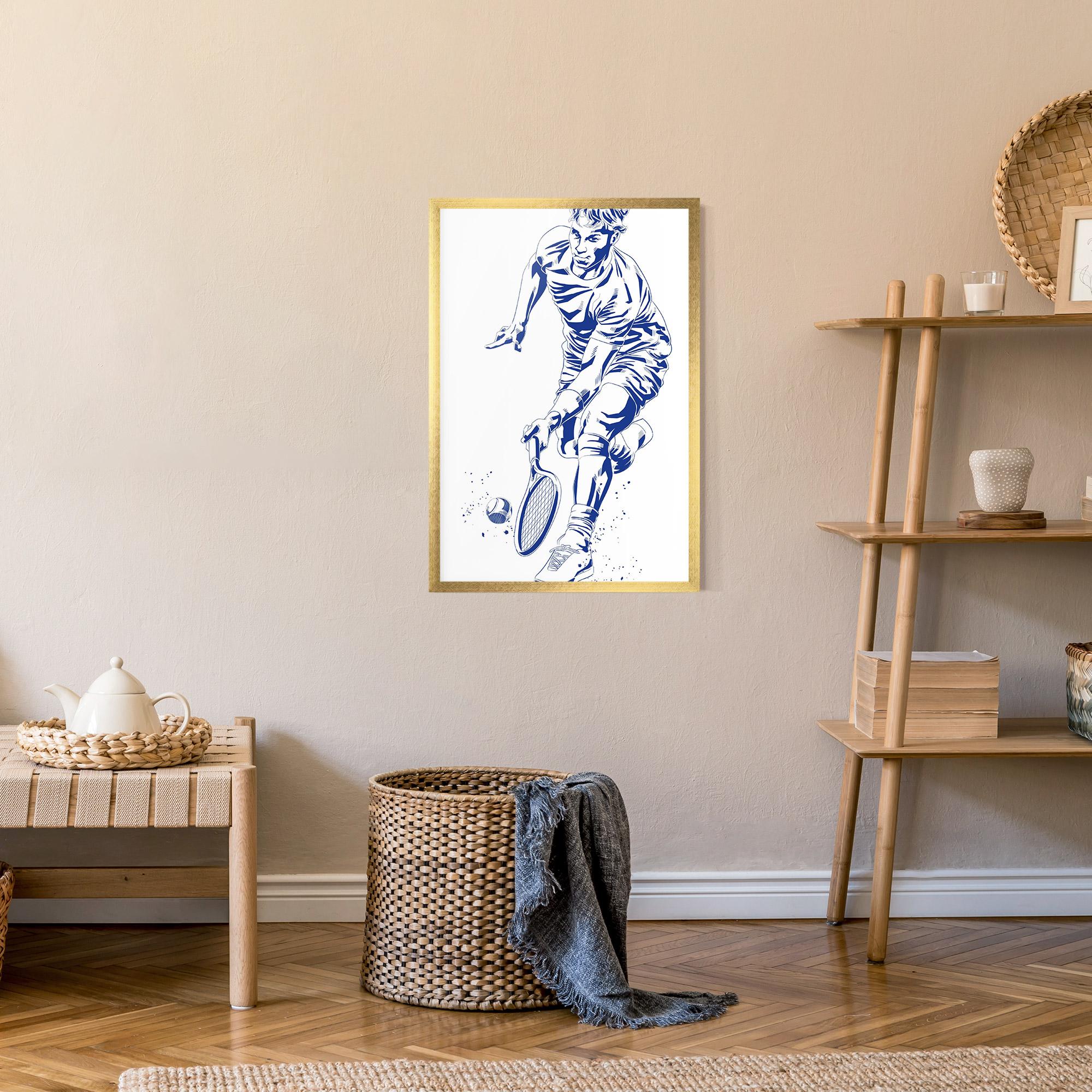 Poster Înrămat Blue Tennis mockup 9