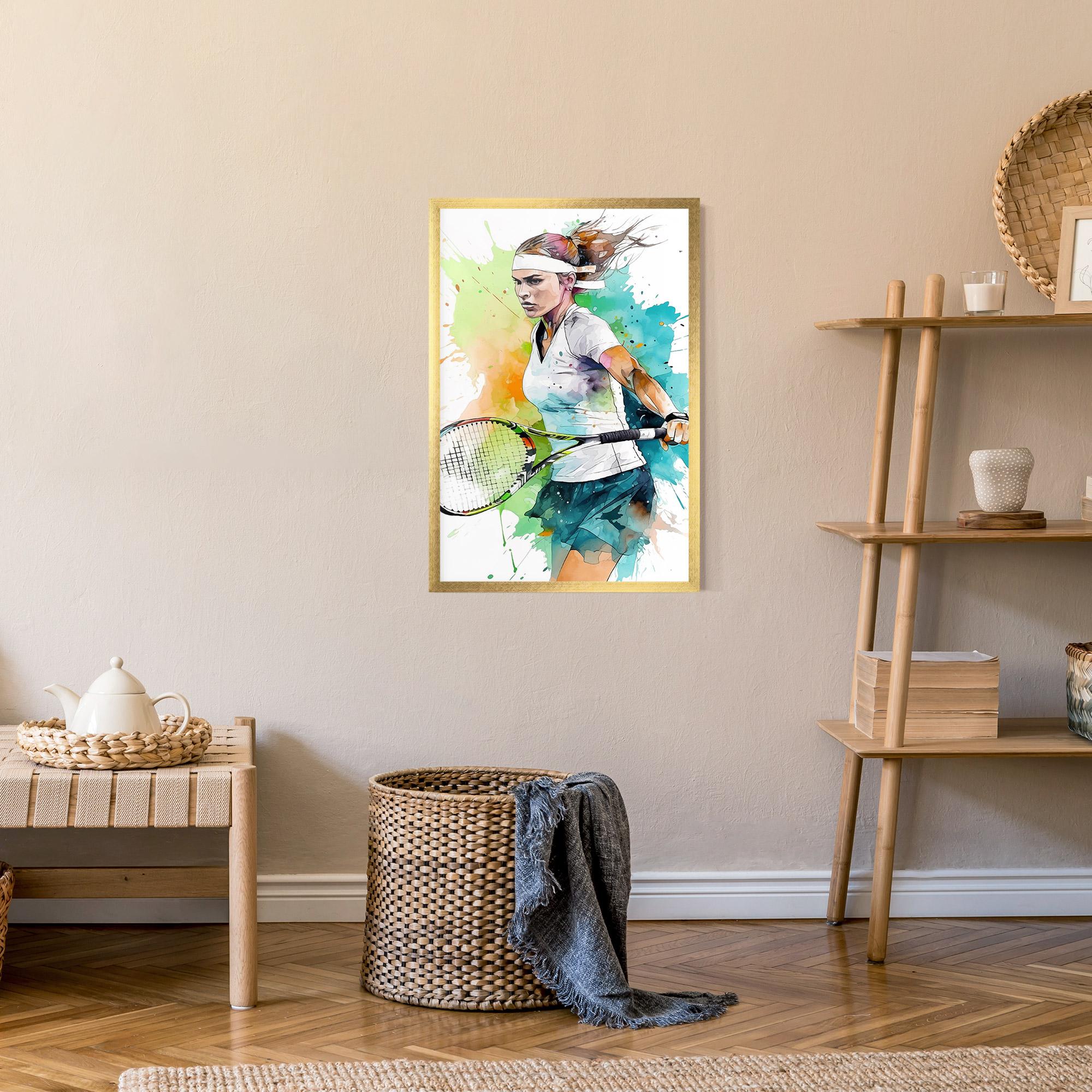 Poster Înrămat Green Blue Tennis mockup 9