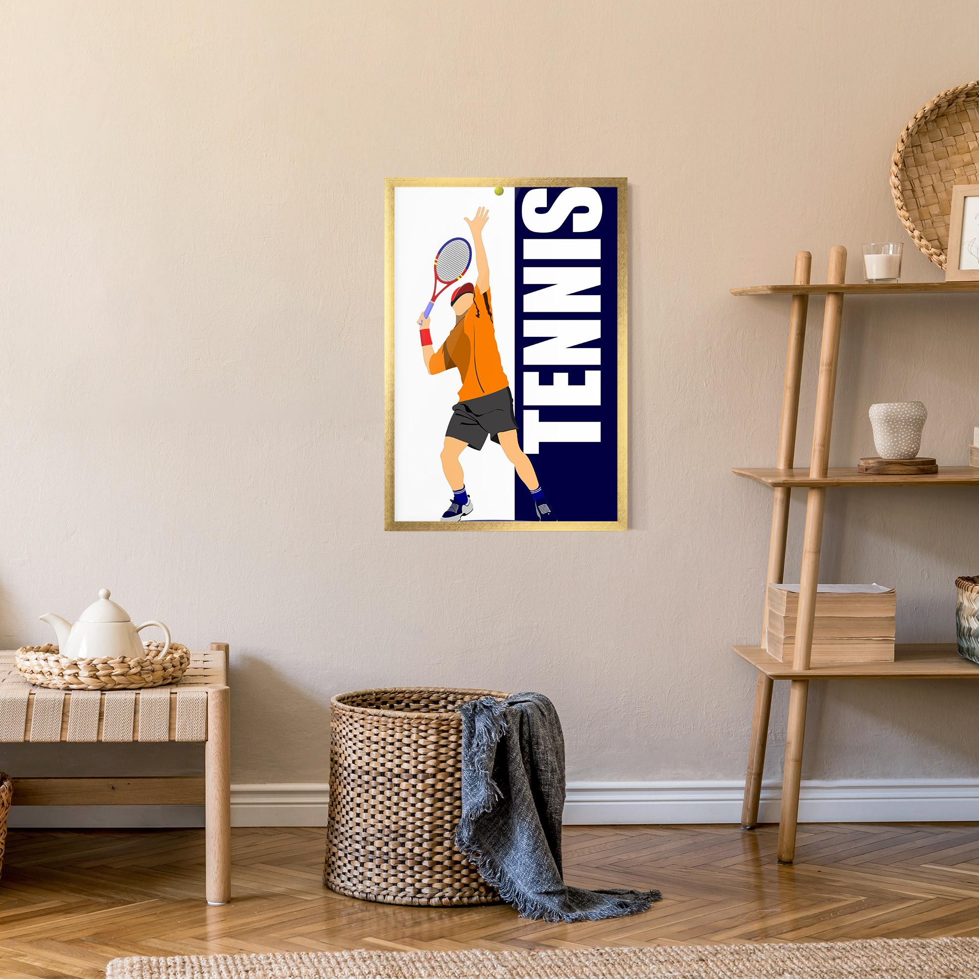 Poster Înrămat Orange Tennis Player mockup 9