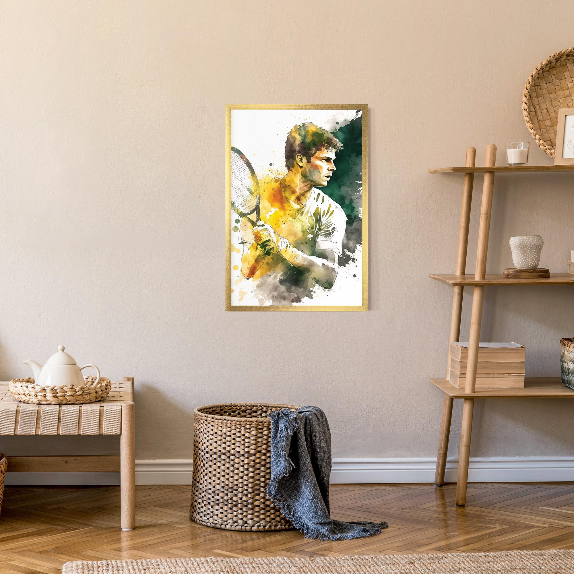 Poster Înrămat Player Watercolor mockup 9