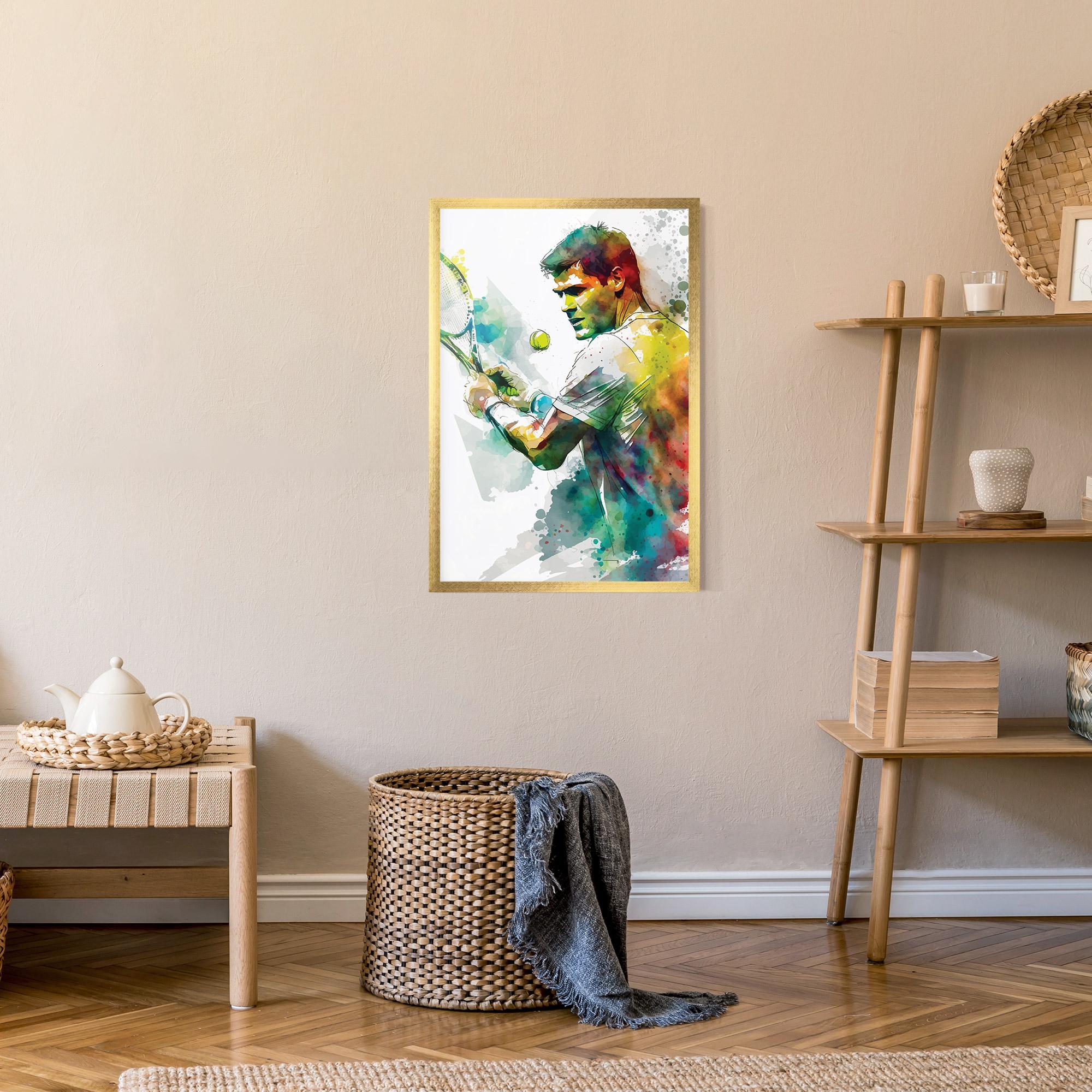 Poster Înrămat Tenis Watercolor mockup 9