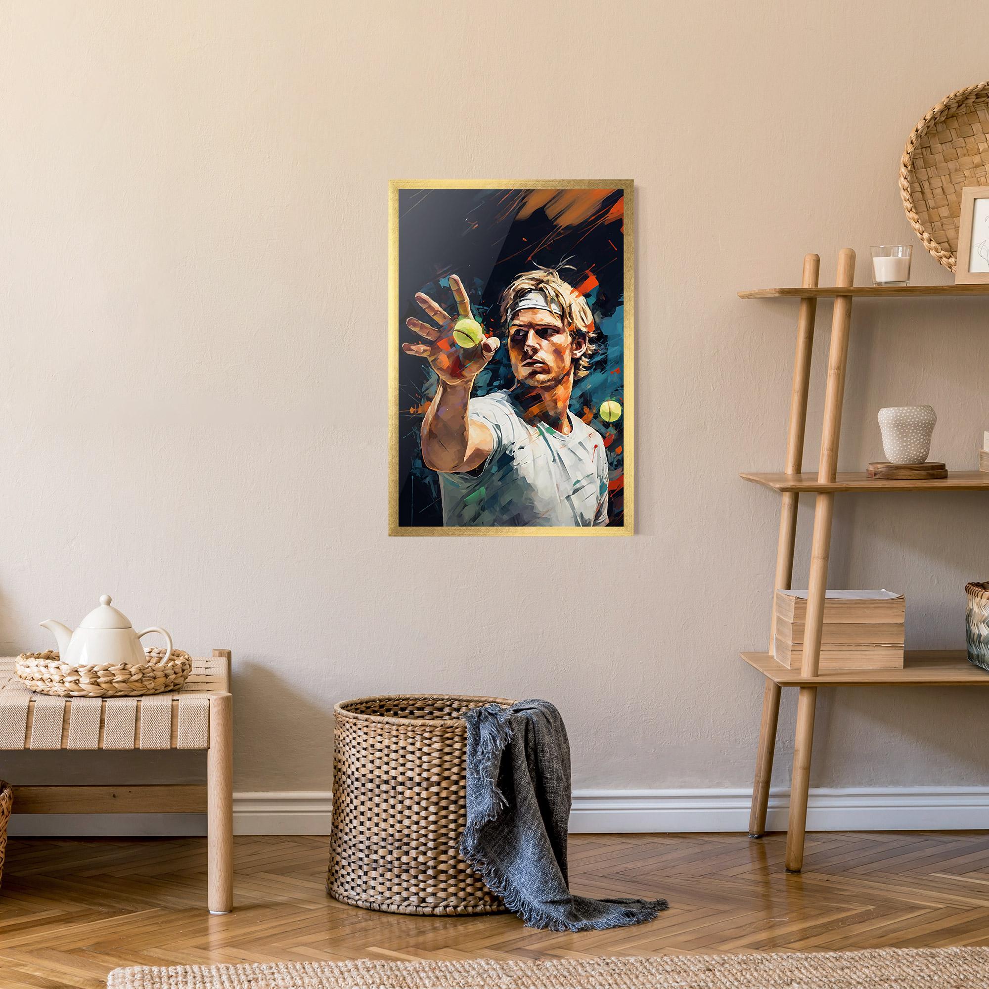 Poster Înrămat Tennis Player Art mockup 9