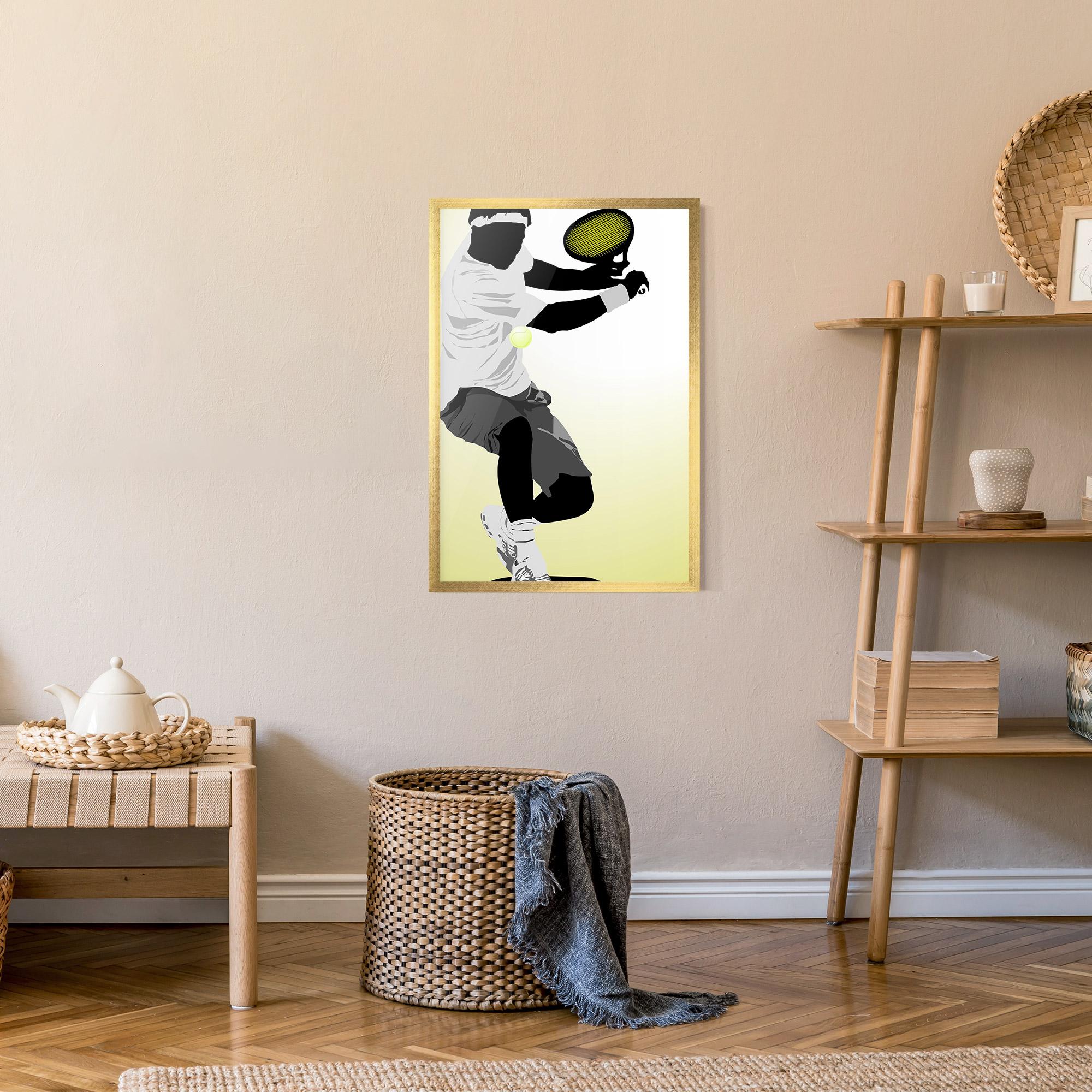 Poster Înrămat Yellow Light Tennis mockup 9