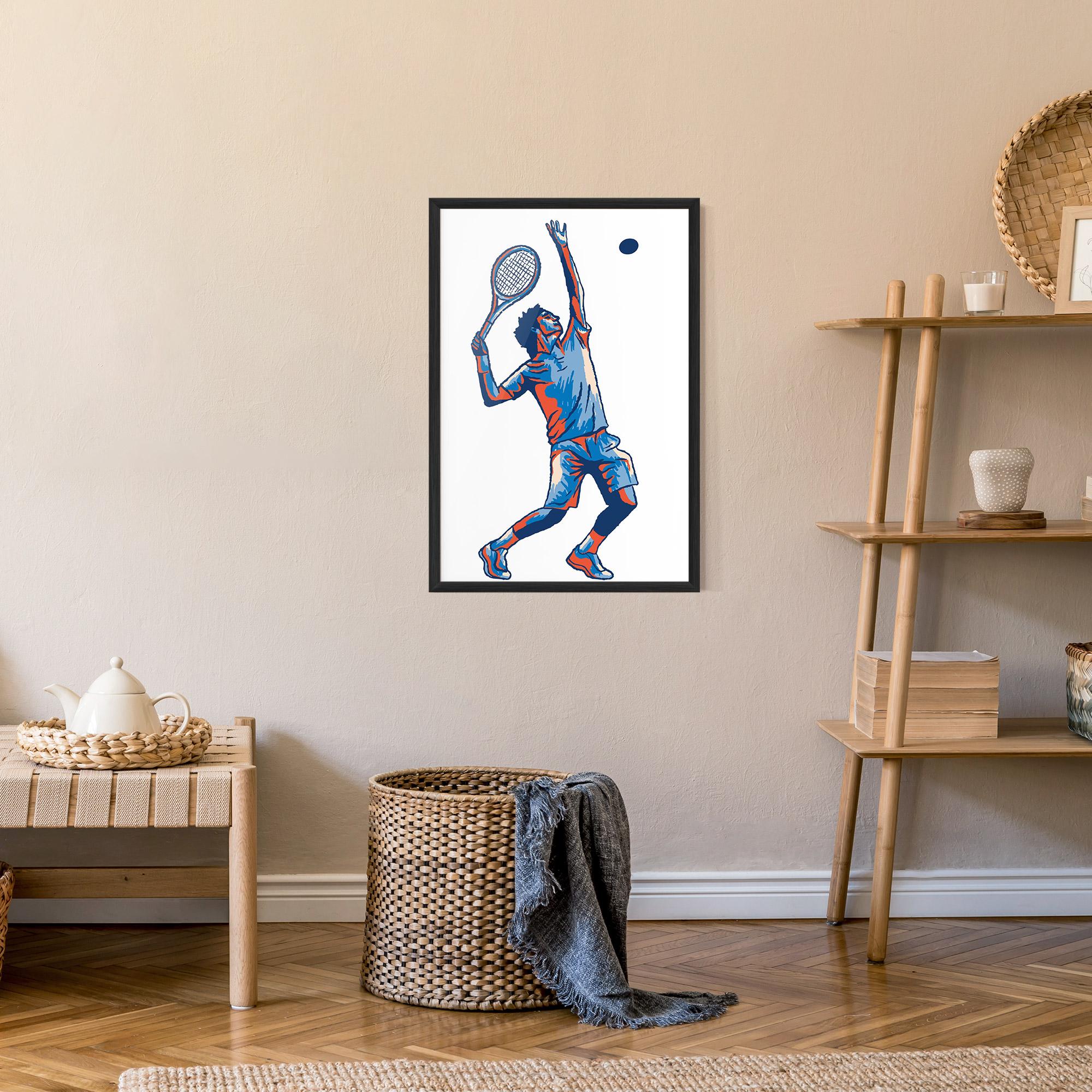 Poster Înrămat Blue Red Tennis mockup 9