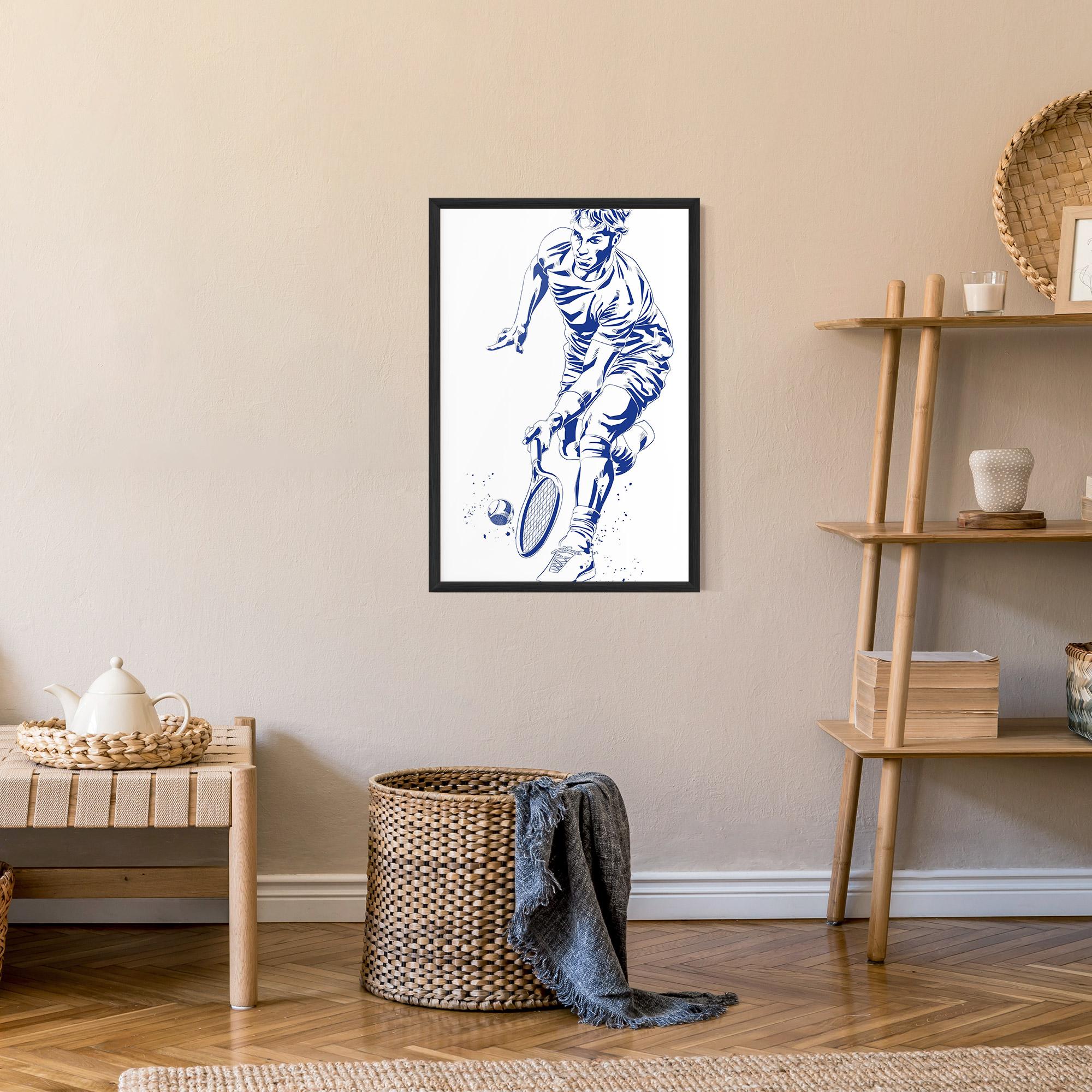 Poster Înrămat Blue Tennis mockup 9