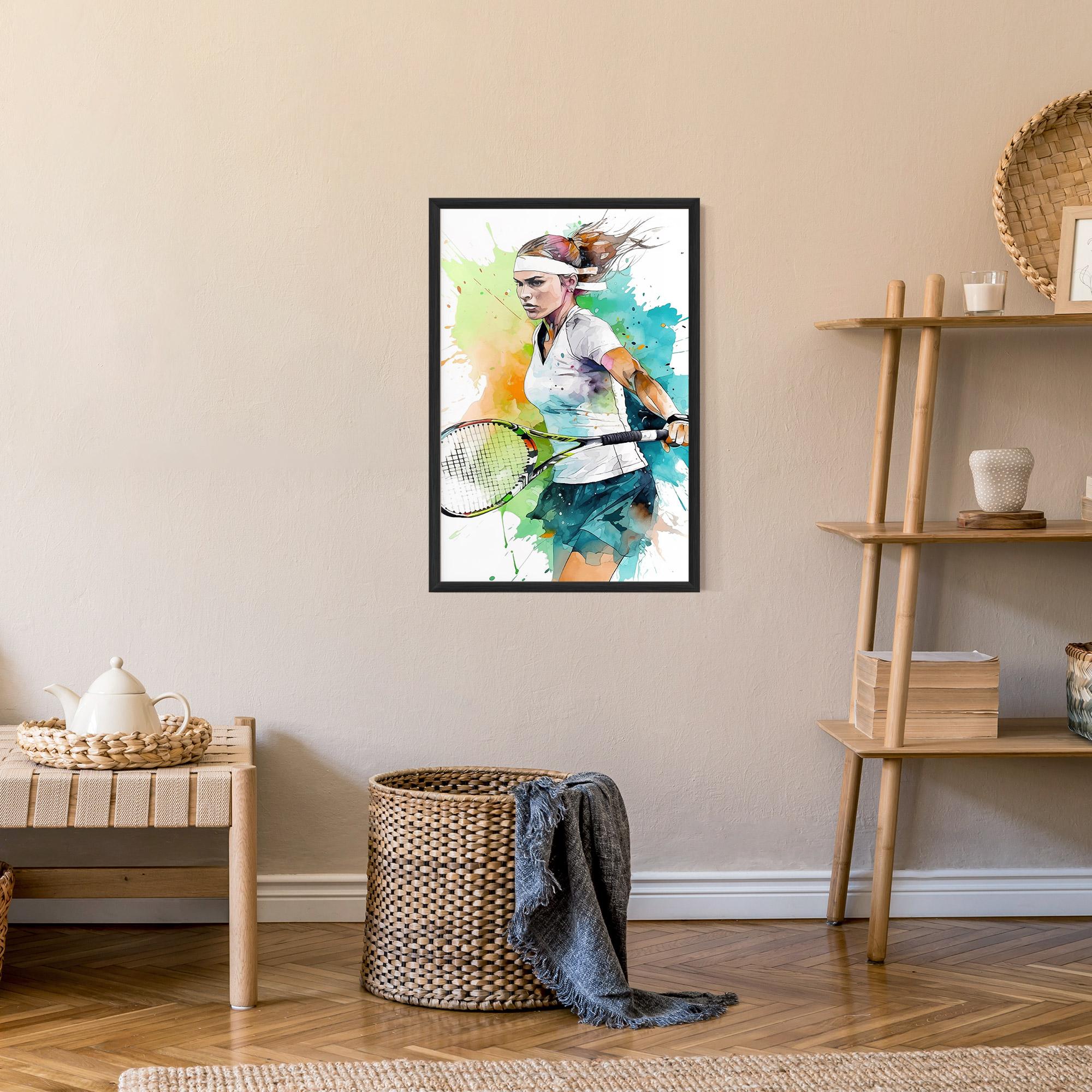 Poster Înrămat Green Blue Tennis mockup 9