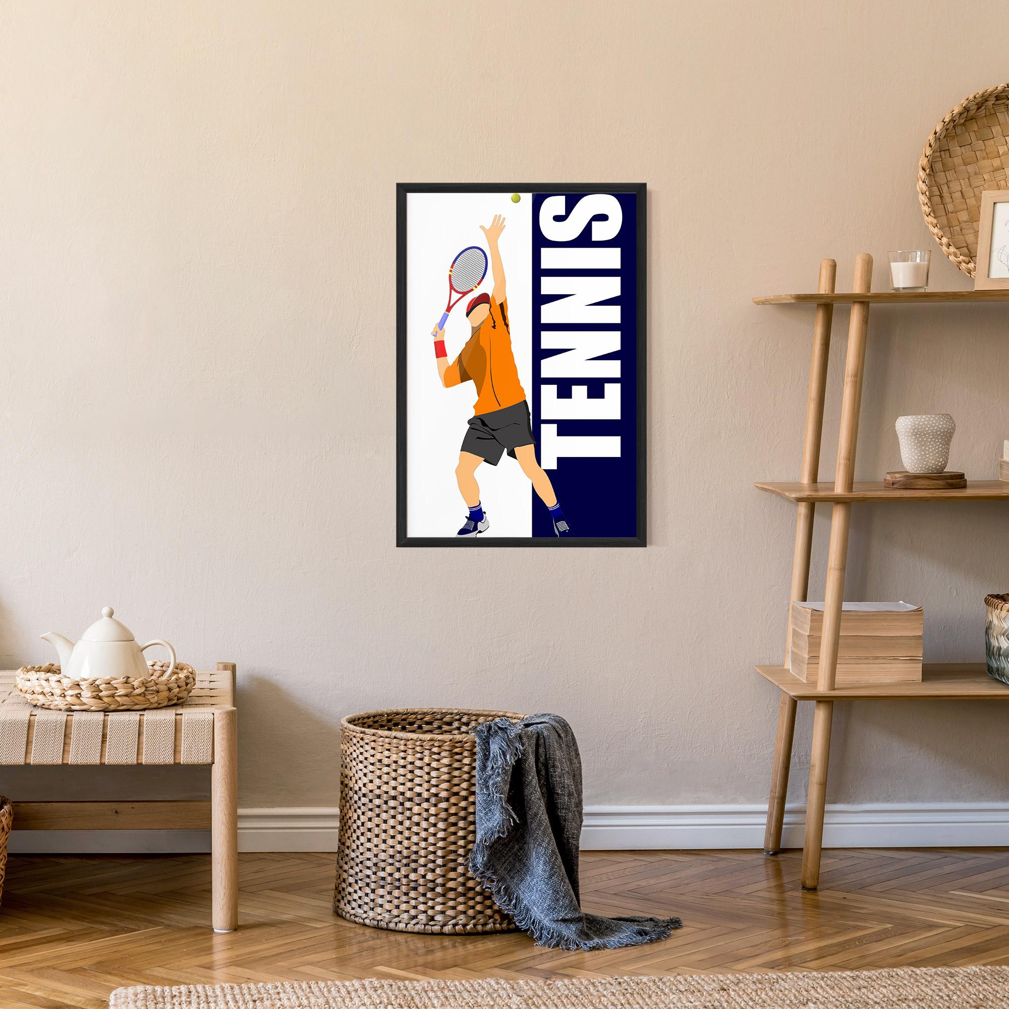 Poster Înrămat Orange Tennis Player mockup 9