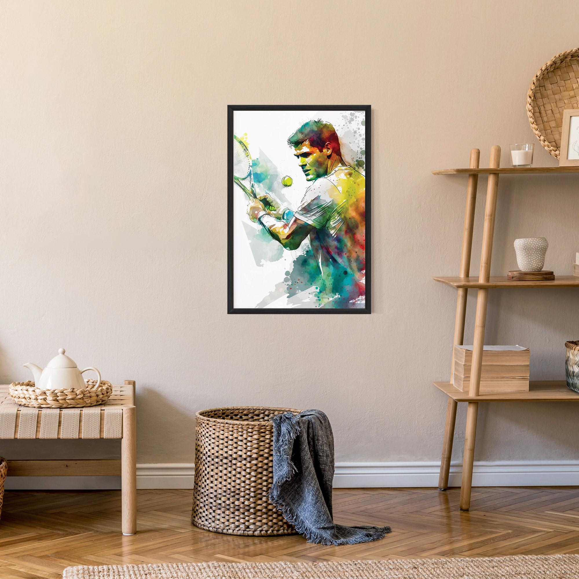 Poster Înrămat Tenis Watercolor mockup 9