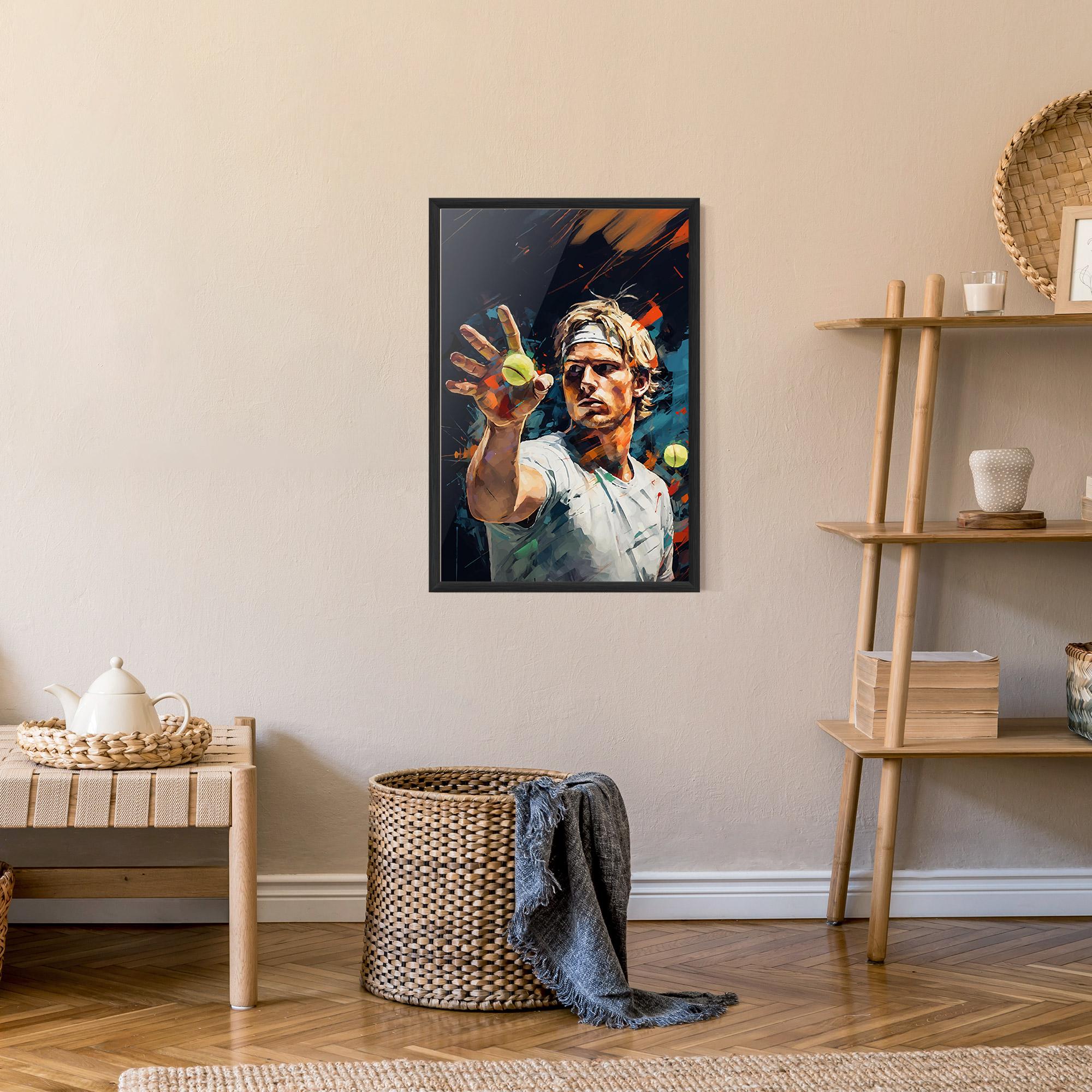 Poster Înrămat Tennis Player Art mockup 9