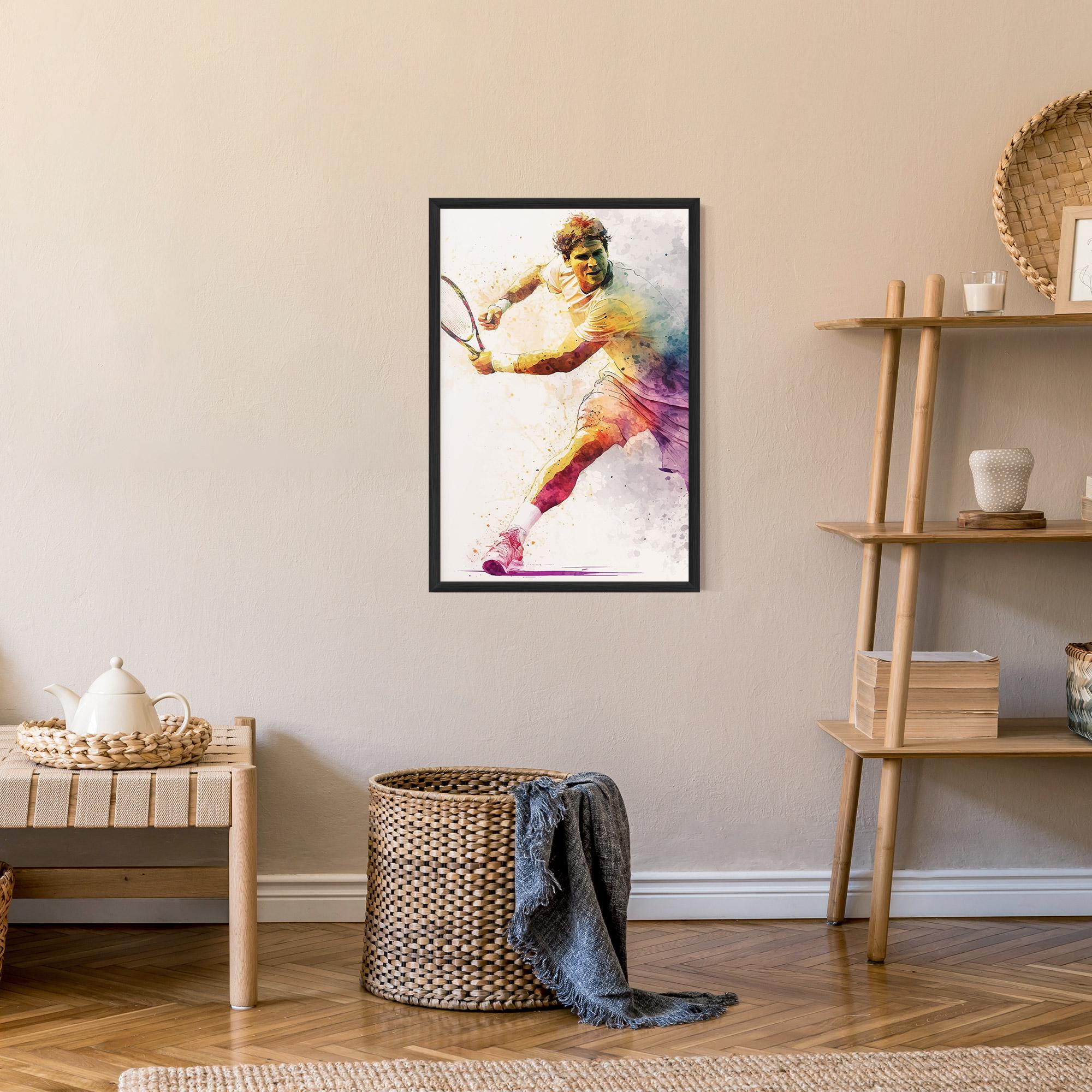 Poster Înrămat Watercolor Tennis mockup 9