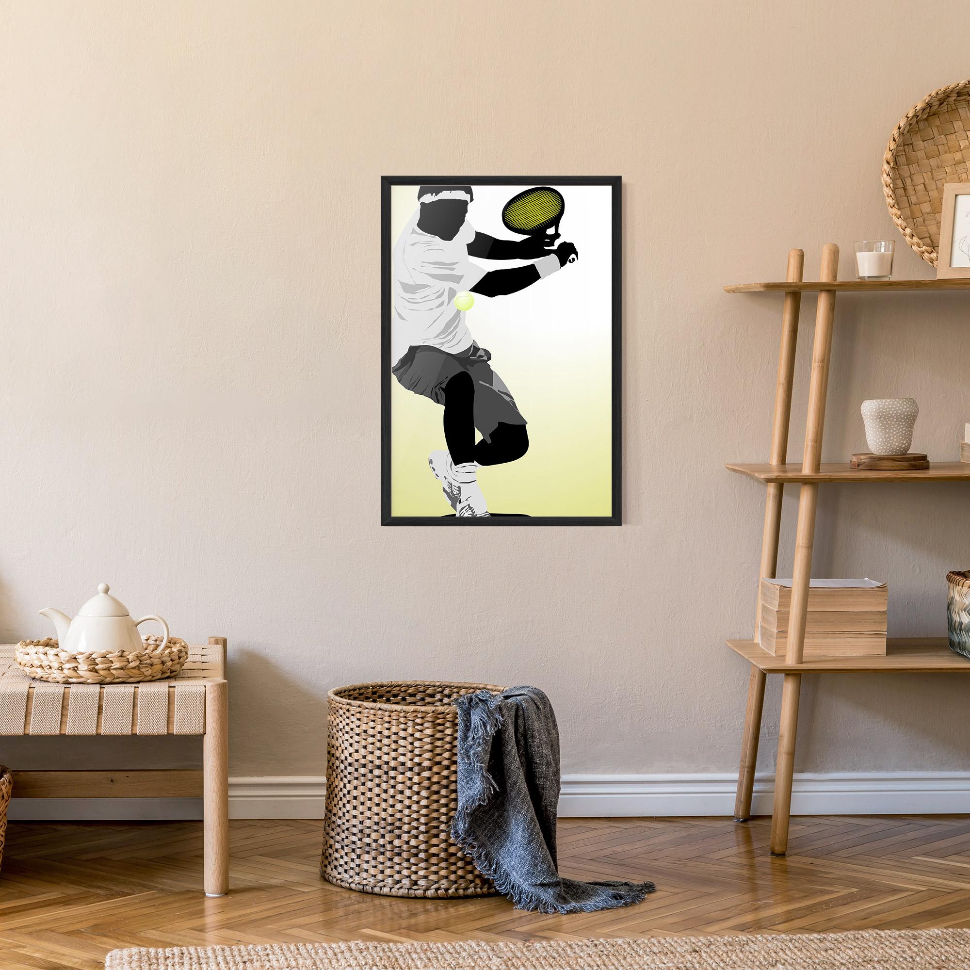 Poster Înrămat Yellow Light Tennis mockup 9