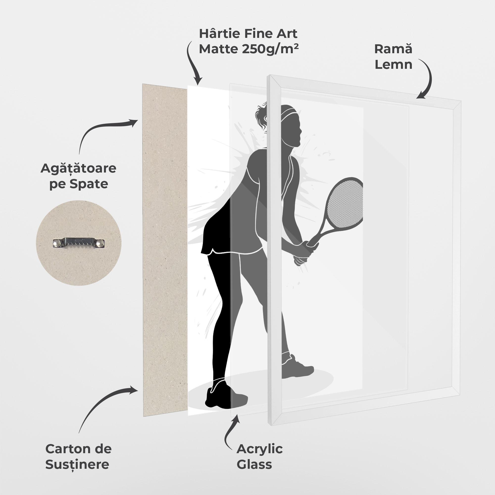 Poster Înrămat Female Tennis Player mockup 1