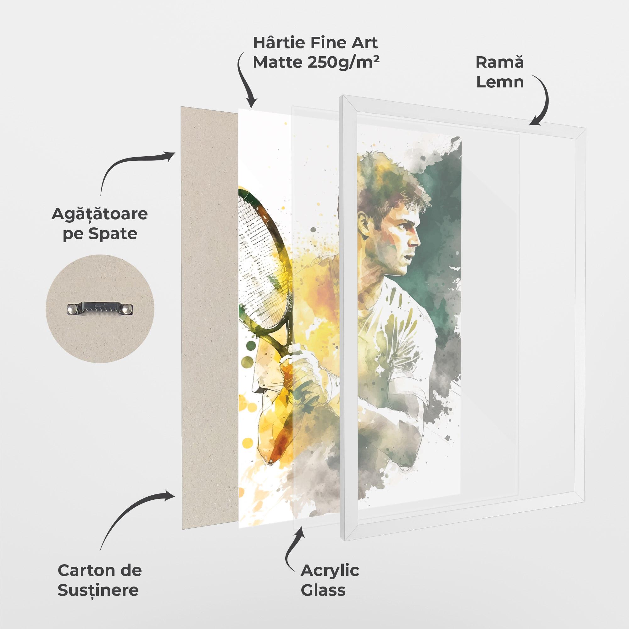 Poster Înrămat Player Watercolor mockup 1