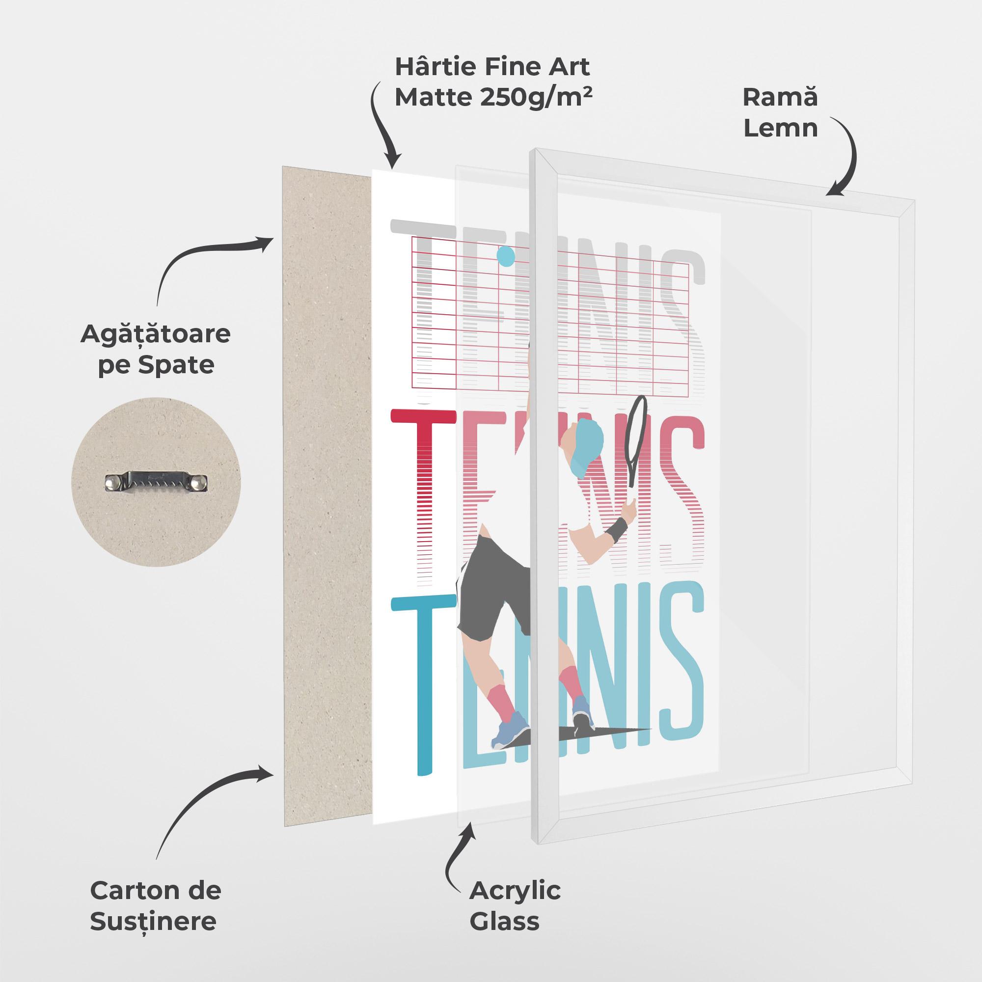 Poster Înrămat Tennis Ball Jump mockup 1