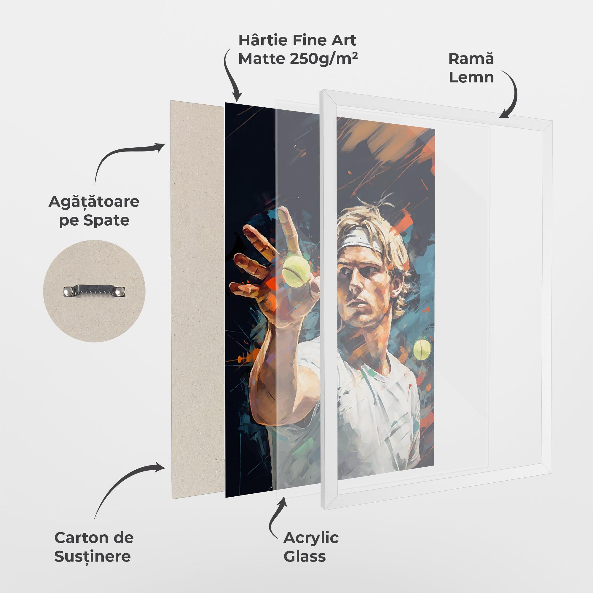 Poster Înrămat Tennis Player Art mockup 1