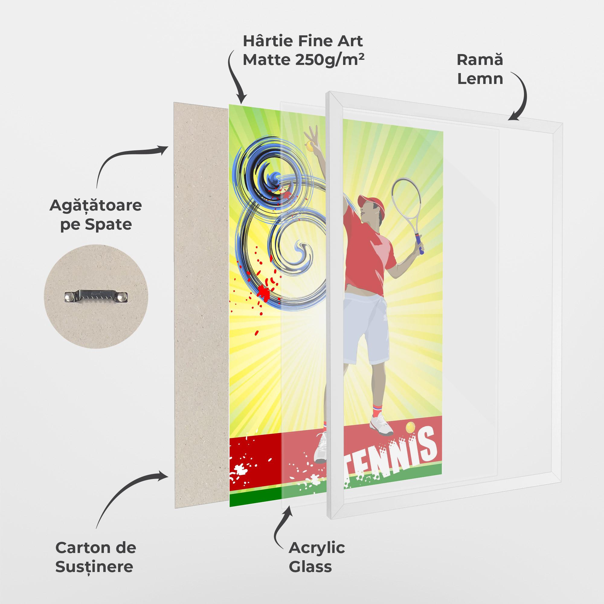 Poster Înrămat Tennis Spiral mockup 1