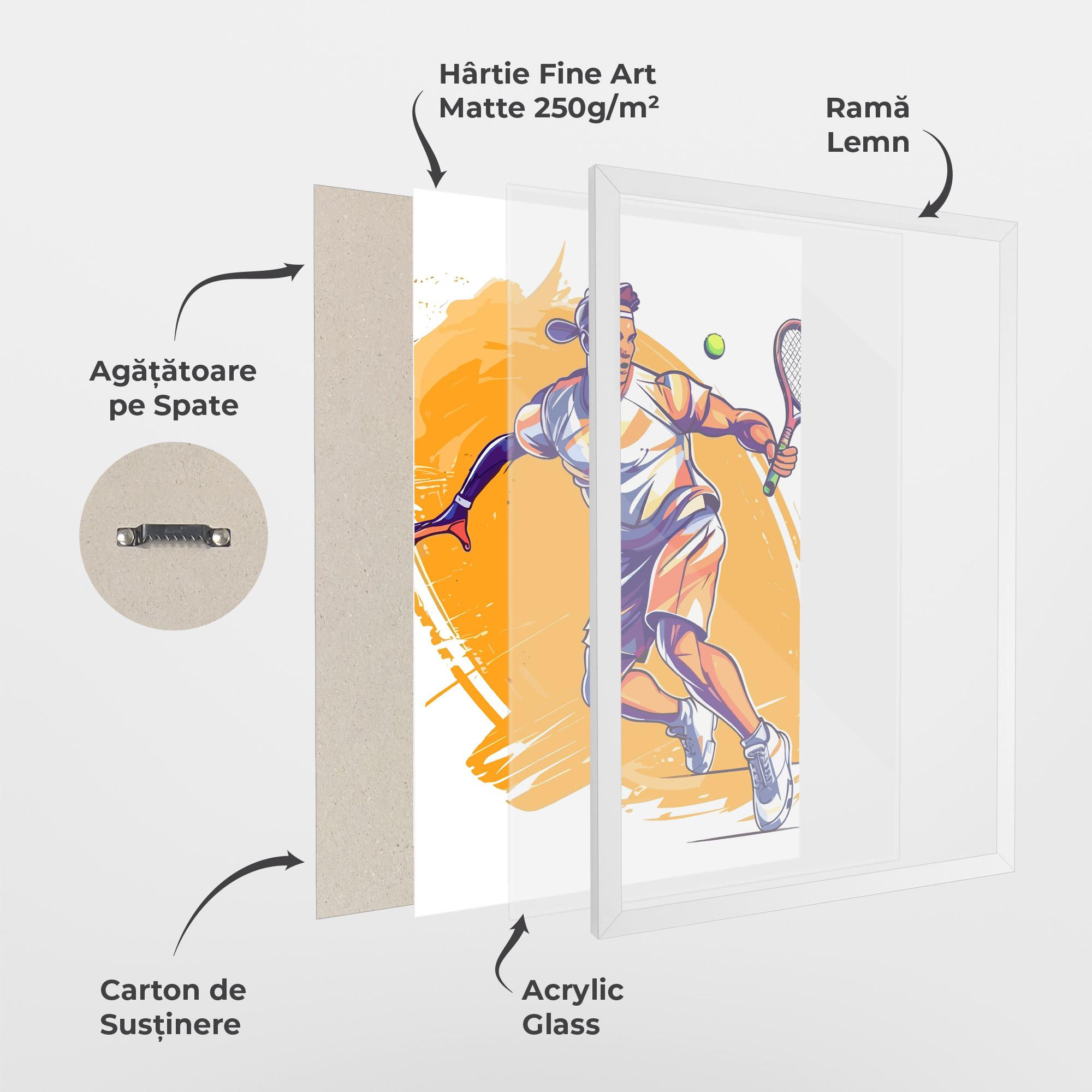 Poster Înrămat Tennis Woman mockup 1